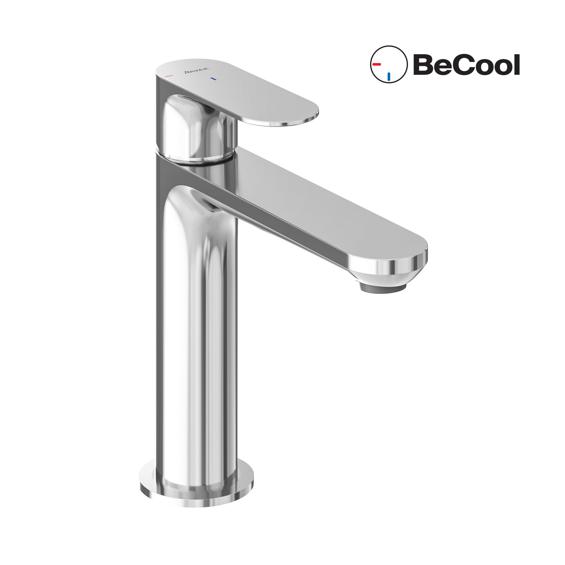 Ravak Eleganta álló mosdócsaptelep BeCool 174 mm leeresztő nélkül EL 012.01CR, Chrome – Króm, Mosdó csaptelepek