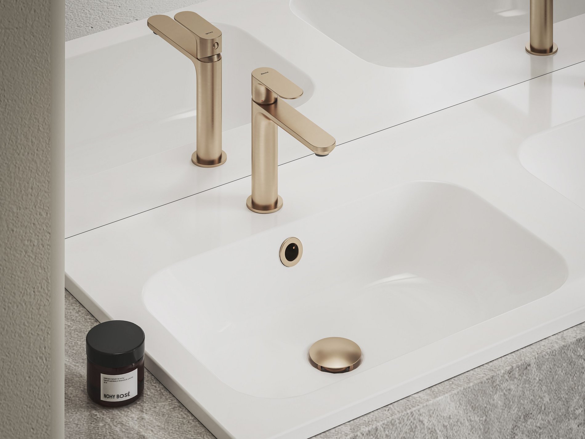 Ravak Eleganta álló mosdócsaptelep BeCool 174 mm leeresztő nélkül EL 012.61RGB, rose gold – Mosdó csaptelepek
