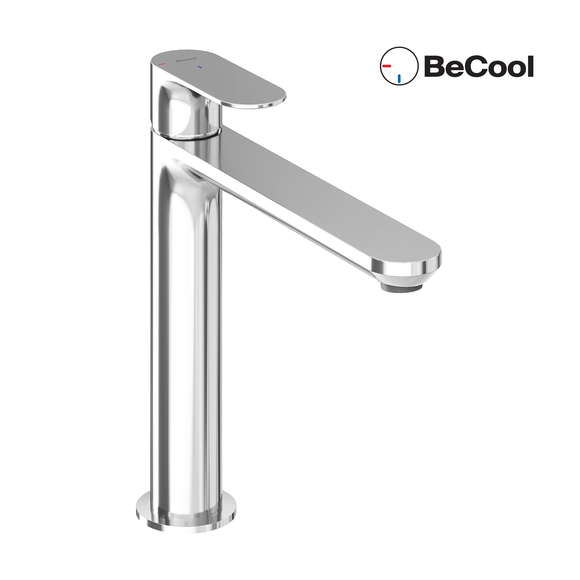 Ravak Eleganta álló mosdócsaptelep BeCool 220 mm leeresztő nélkül EL 014.01CR, Chrome – Króm, Mosdó csaptelepek