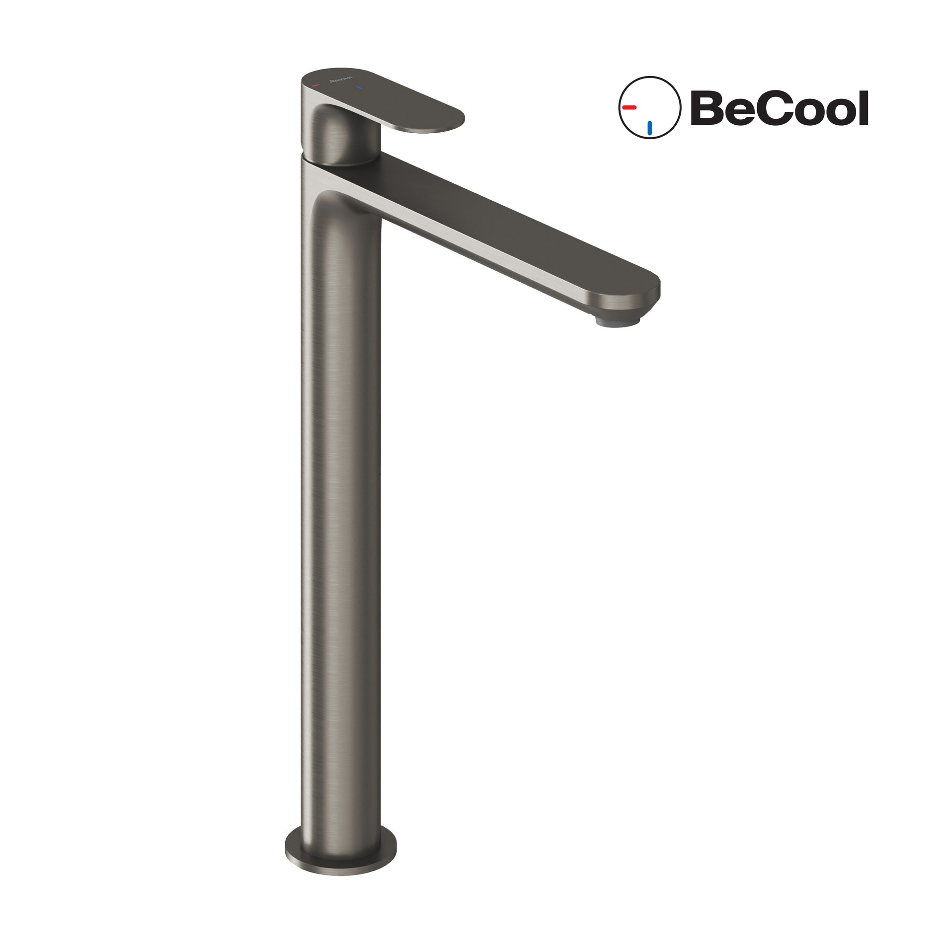Ravak Eleganta álló mosdócsaptelep BeCool 335 mm leeresztő nélkül EL 015.21GB, grafit – Szürke, Mosdó csaptelepek