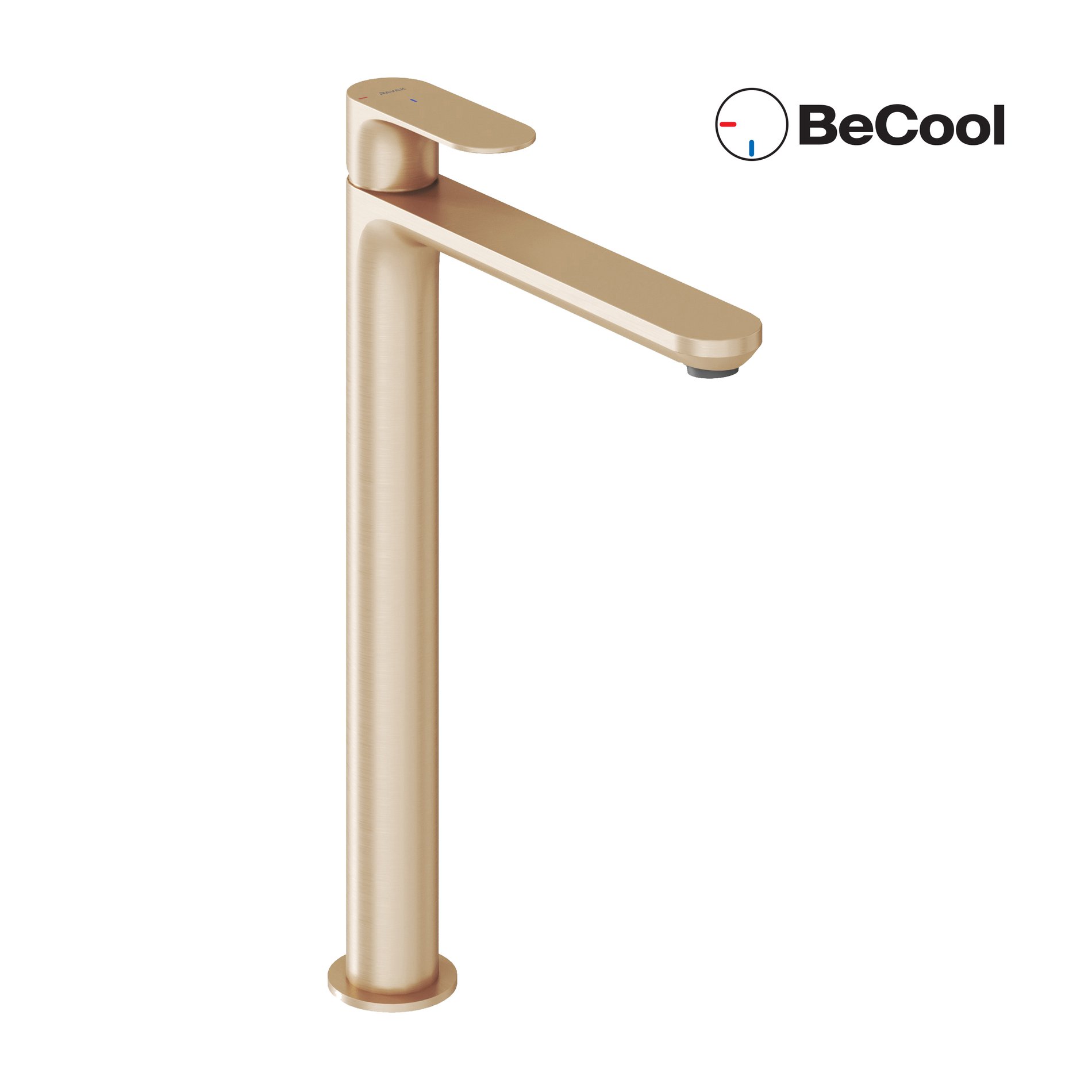Ravak Eleganta álló mosdócsaptelep BeCool 335 mm leeresztő nélkül EL 015.61RGB, rose gold – Rózsa arany, Mosdó csaptelepek
