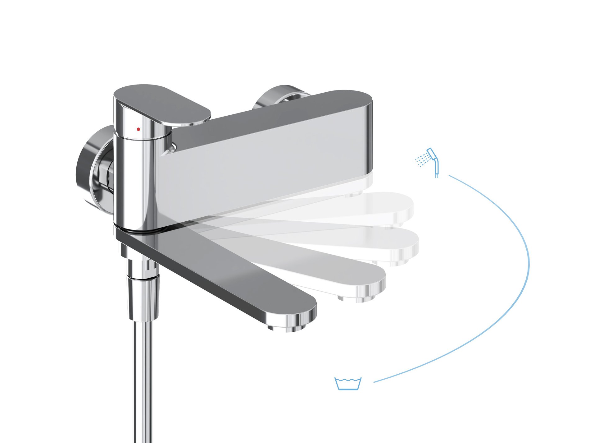 Ravak Chrome II kádcsaptelep szett nélkül CR II 022.00CR, króm – Kádcsaptelepek