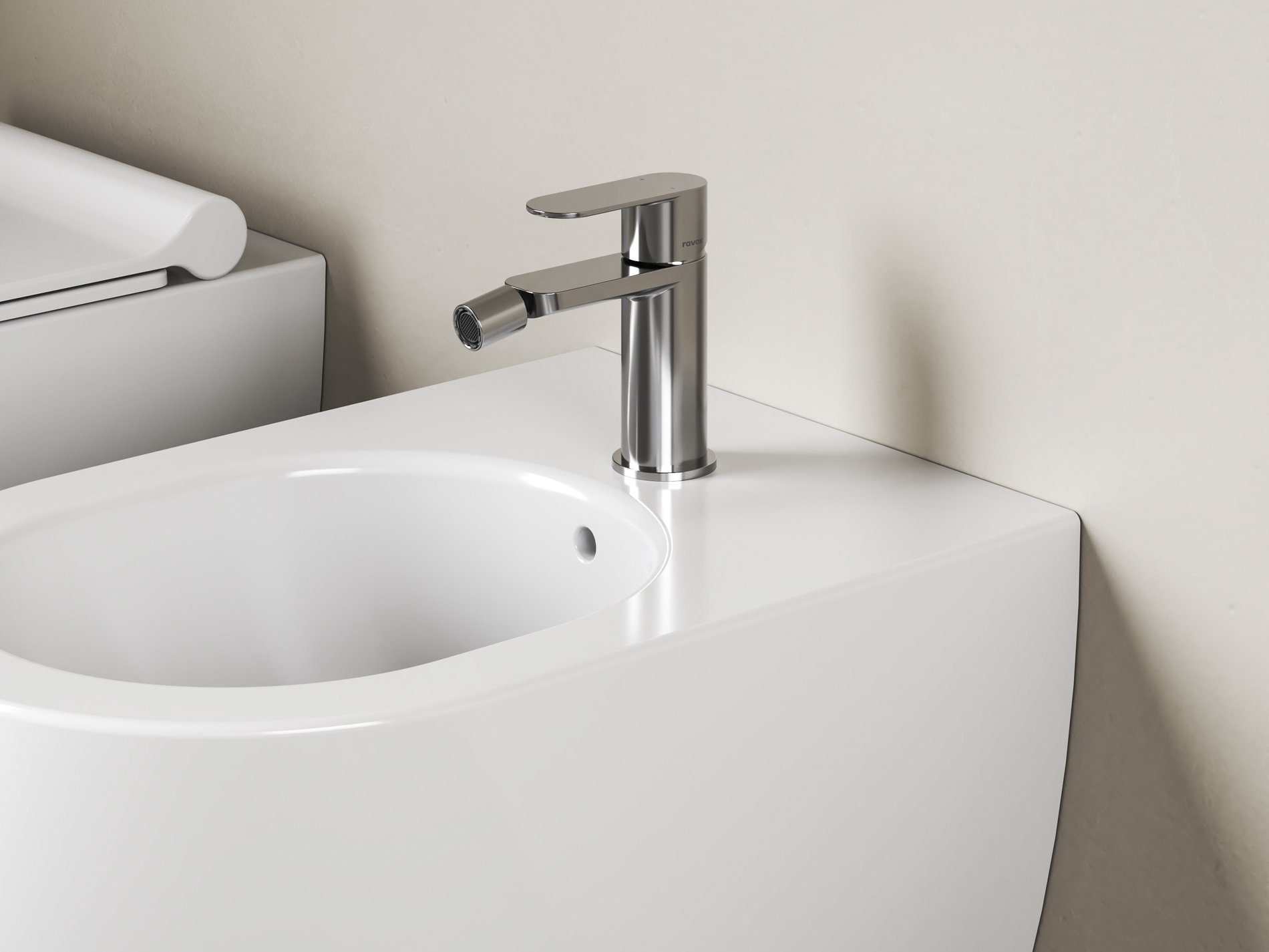 Ravak Chrome II bidécsaptelep 135 mm lefolyó nélkül CR II 056.00CR, króm – Bidé csaptelep