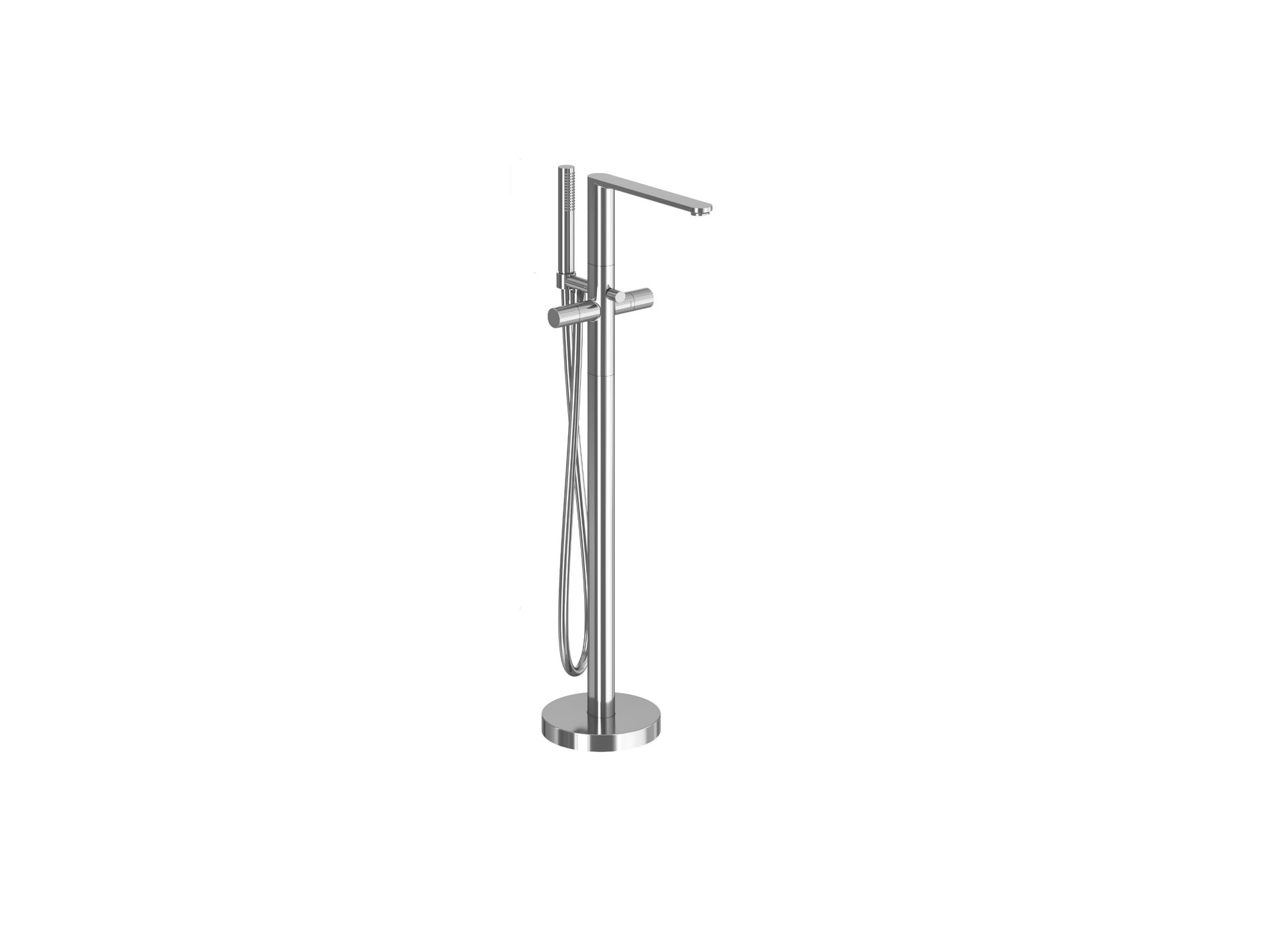 Ravak Chrome II padlón álló csaptelep zuhanyszettel (R-box nélkül), króm CR II 080.00CR.RB07A – Kádcsaptelepek
