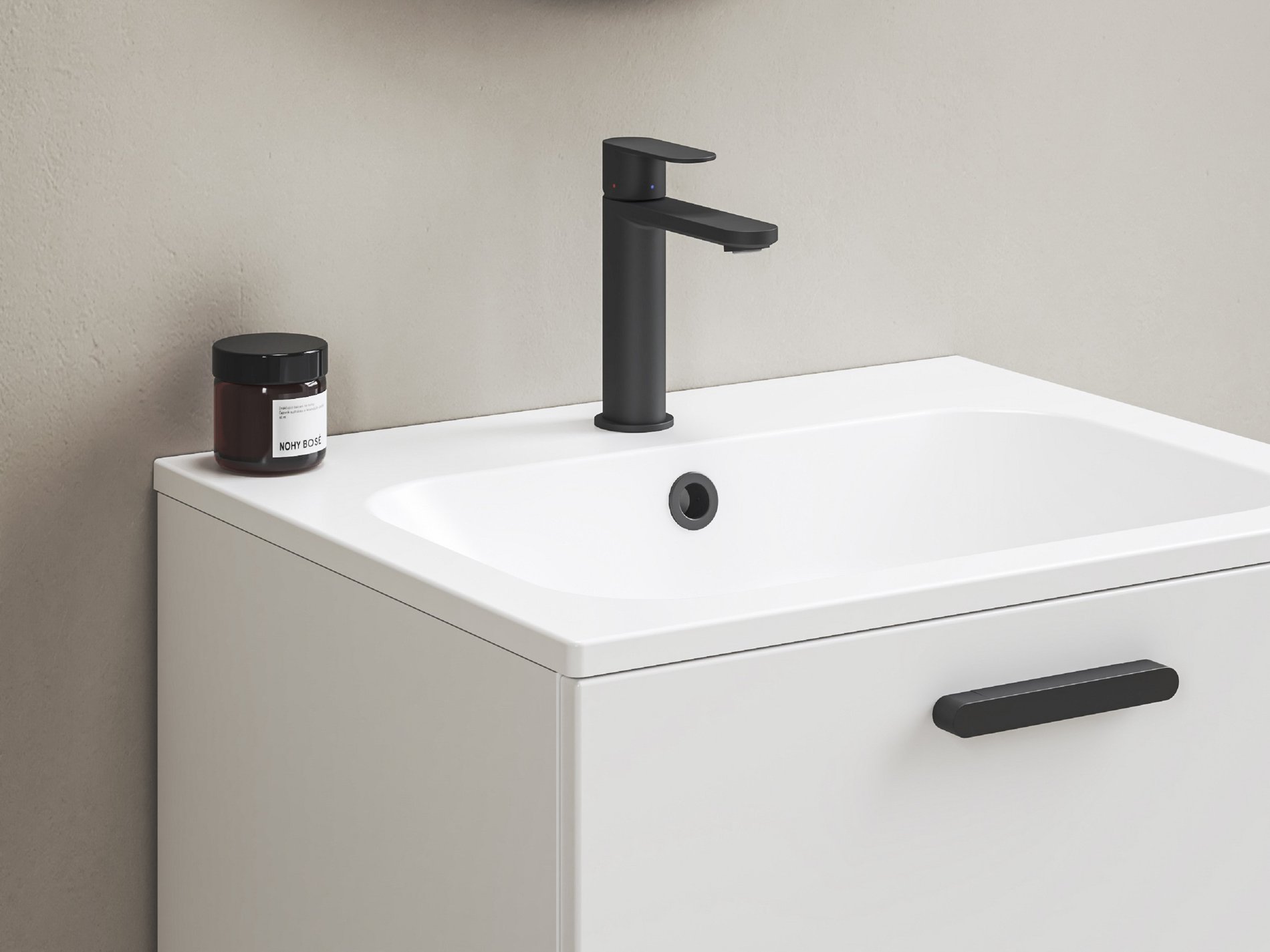 Ravak Chrome II mosdócsaptelep BeCool 175 mm lefolyó nélkül CR II 014.21BL, fekete – Mosdó csaptelepek