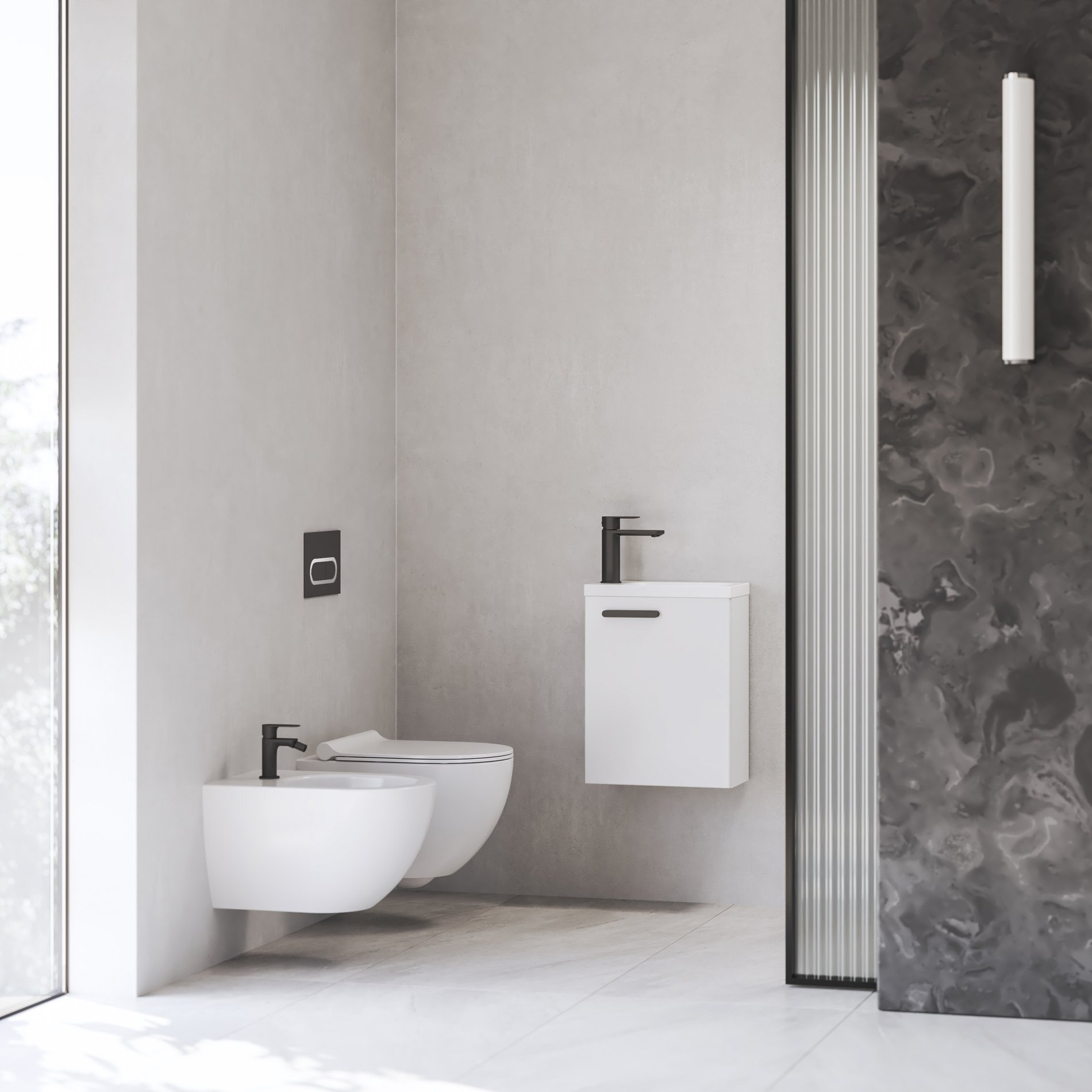 Ravak Chrome II mosdócsaptelep BeCool 175 mm lefolyó nélkül CR II 014.21BL, fekete – Mosdó csaptelepek