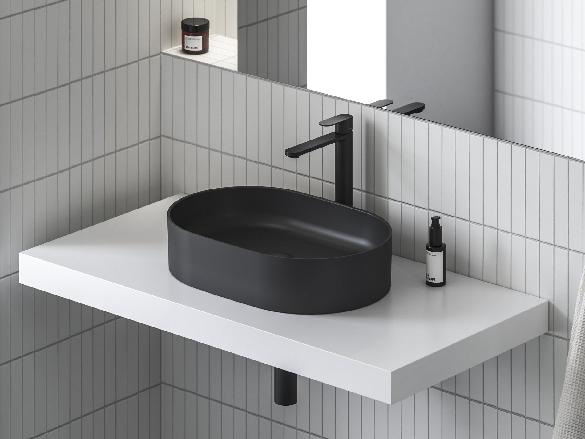 Ravak Chrome II mosdócsaptelep BeCool 300 mm lefolyó nélkül CR II 015.21BL, fekete – Mosdó csaptelepek
