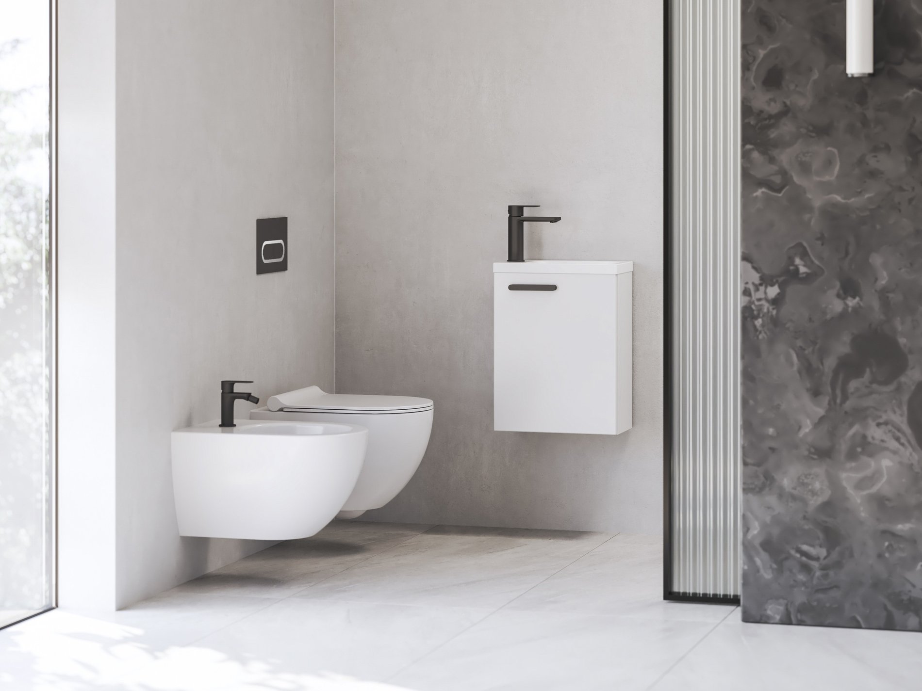 Ravak Chrome II bidécsaptelep 135 mm lefolyó nélkül CR II 056.20BL, fekete – Bidé csaptelep