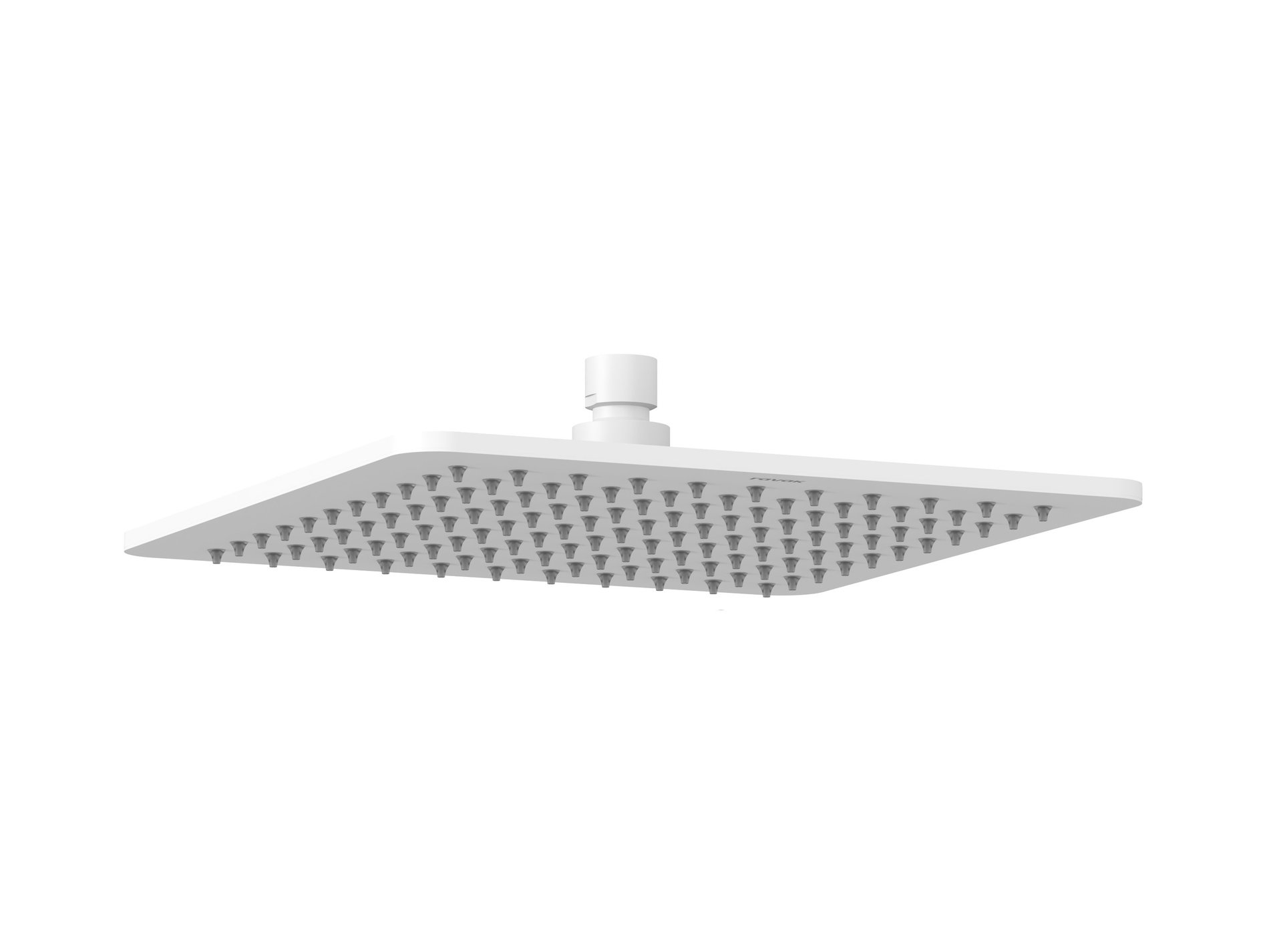 Ravak Esőztető szögletes fejzuhany, 250x250 mm 986.10WHM, matt fehér – Zuhanyfejek
