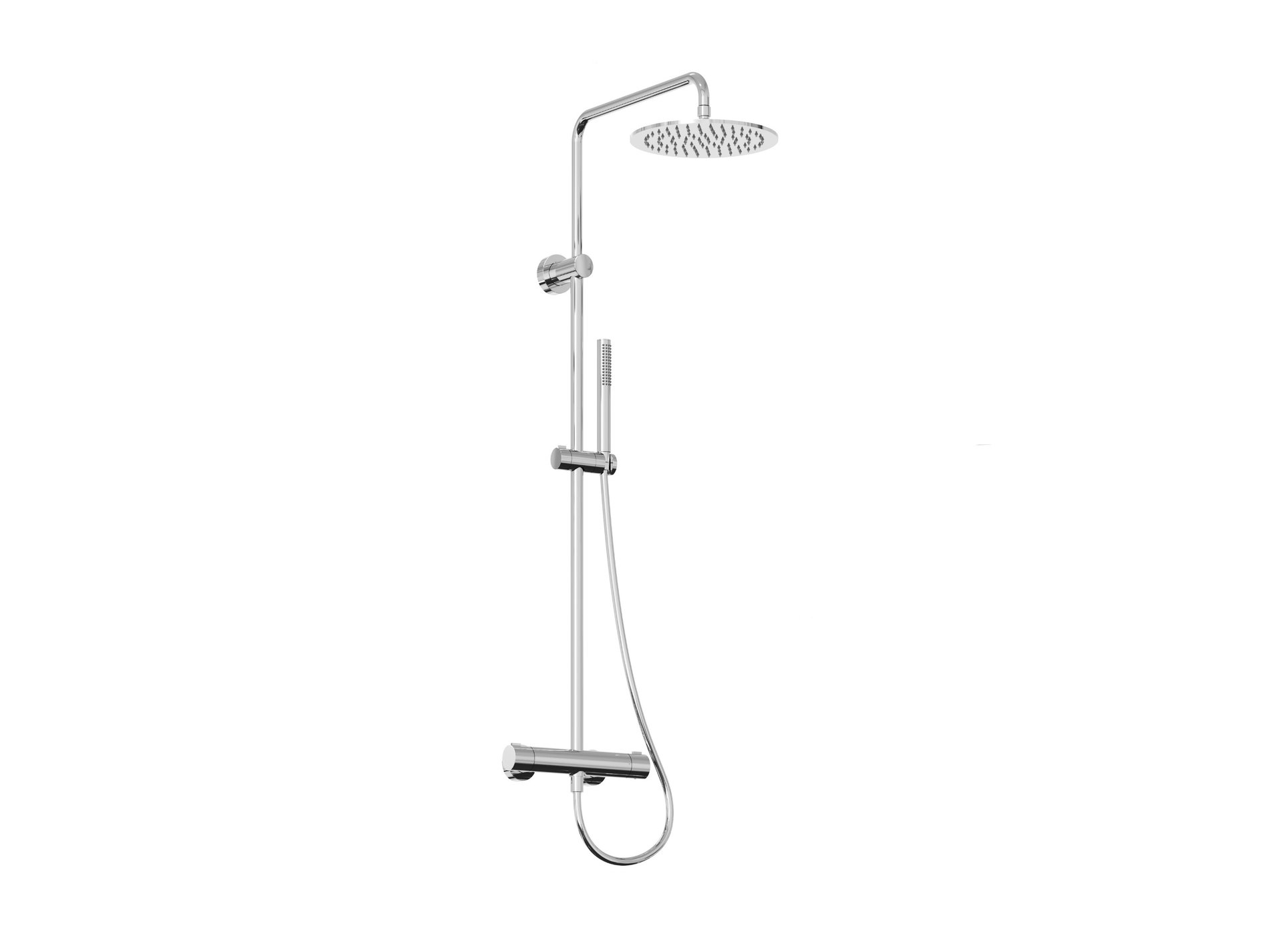Ravak Spring termosztátos zuhanyoszlop, állítható, zuhanyszettel, króm SG 091.00CR – Termosztátos csaptelepek