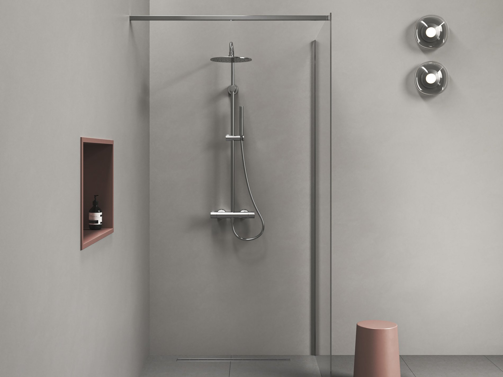 Ravak Spring termosztátos zuhanyoszlop, állítható, zuhanyszettel, króm SG 091.00CR – Termosztátos csaptelepek