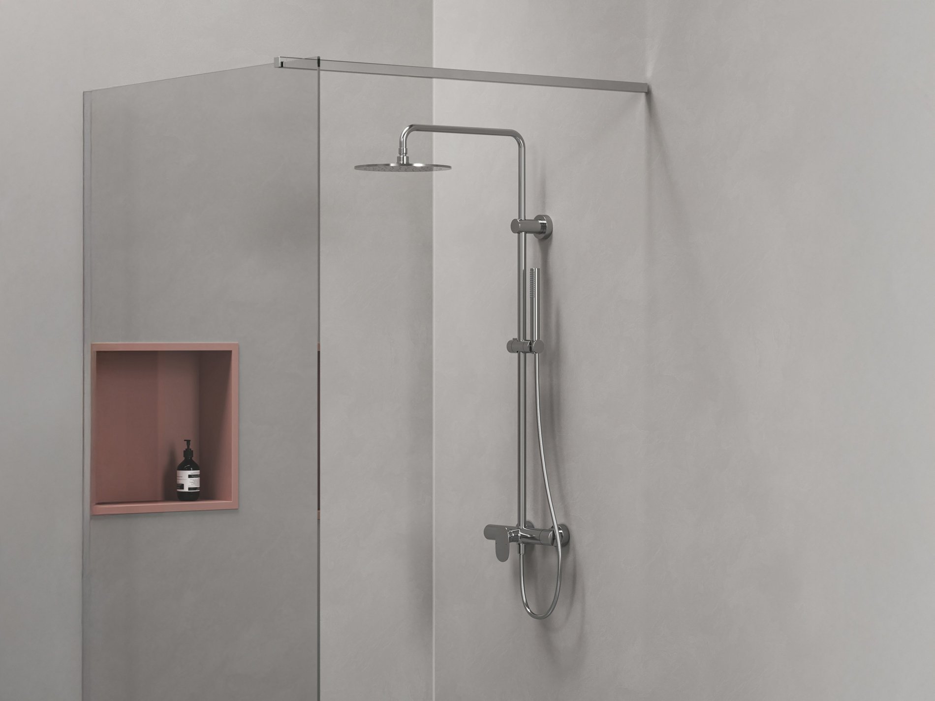 Ravak Spring állítható, nem termosztátos zuhanyoszlop, zuhanyszettel, króm SG 098.00CR – Zuhanycsaptelepek