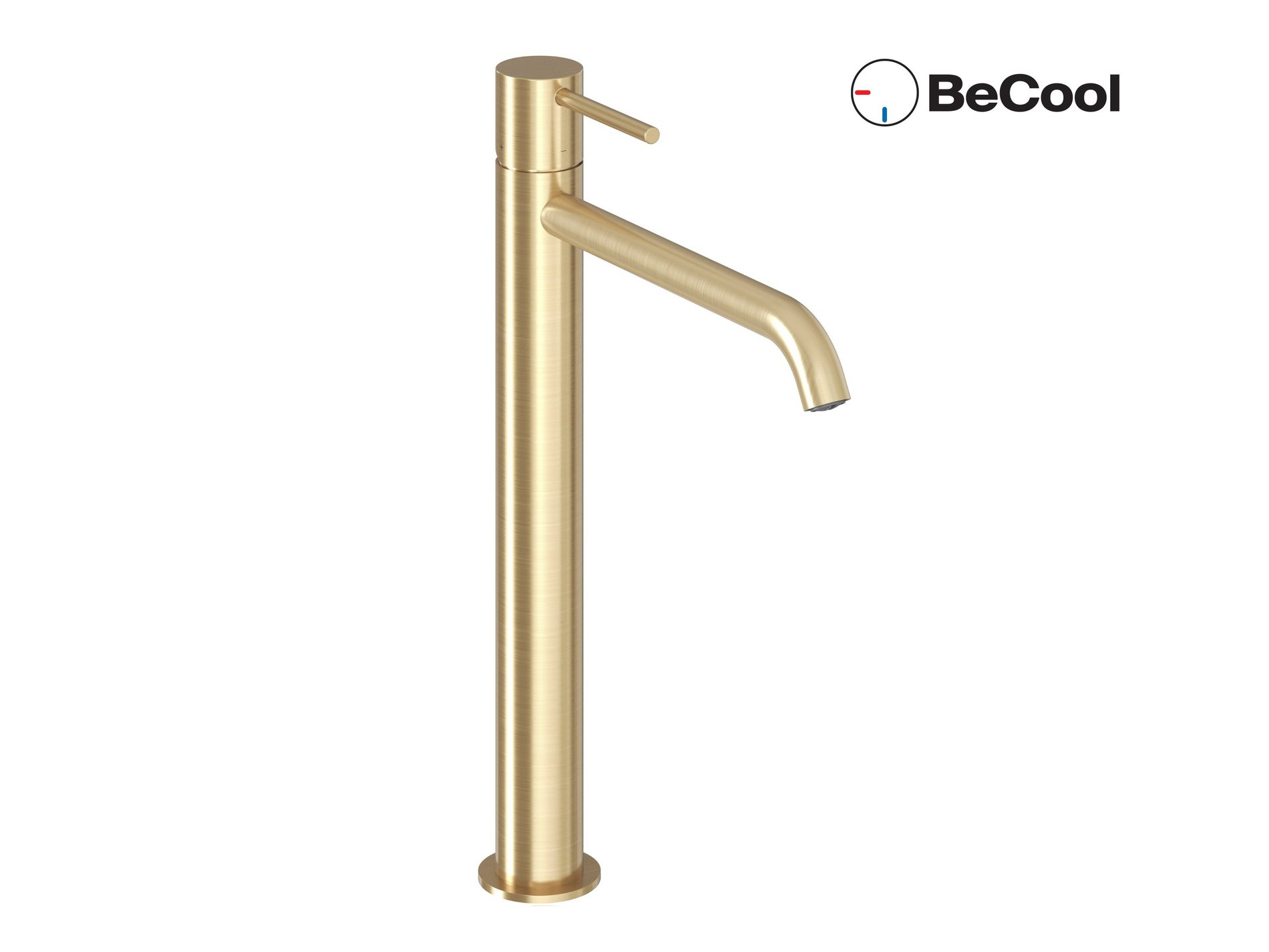 Ravak Espirit álló mosdócsaptelep BeCool 340 mm leeresztő nélkül ES 015.61GLB, gold – Arany, Mosdó csaptelepek