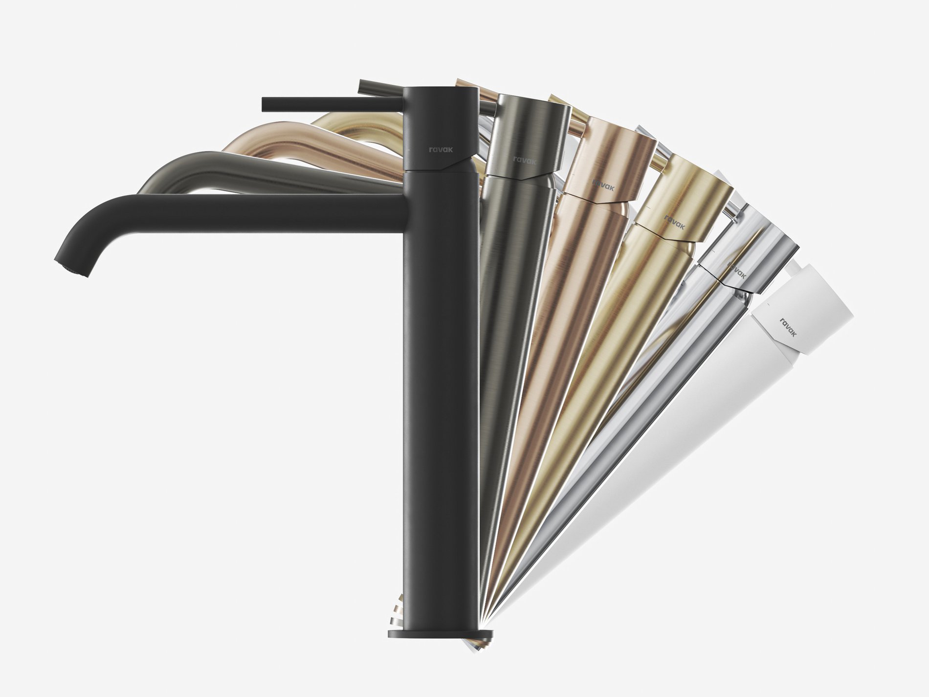 Ravak Espirit álló mosdócsaptelep BeCool 340 mm leeresztő nélkül ES 015.61GLB, gold – Arany, Mosdó csaptelepek