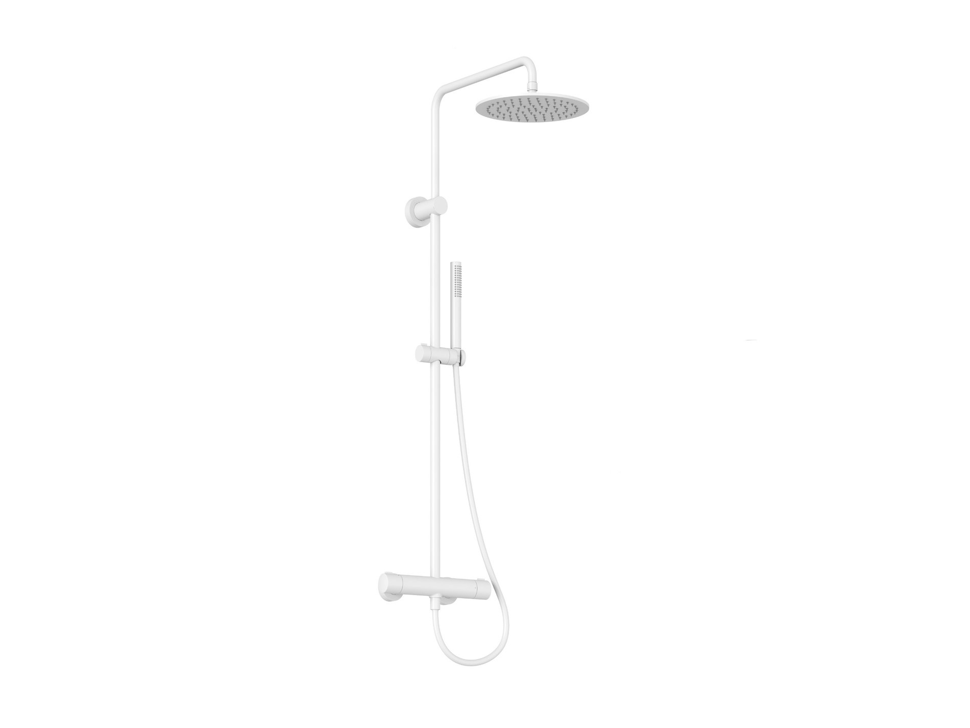 Ravak Spring termosztátos zuhanyoszlop, állítható, zuhanyszettel, matt fehér SG 091.10WHM – Termosztátos csaptelepek
