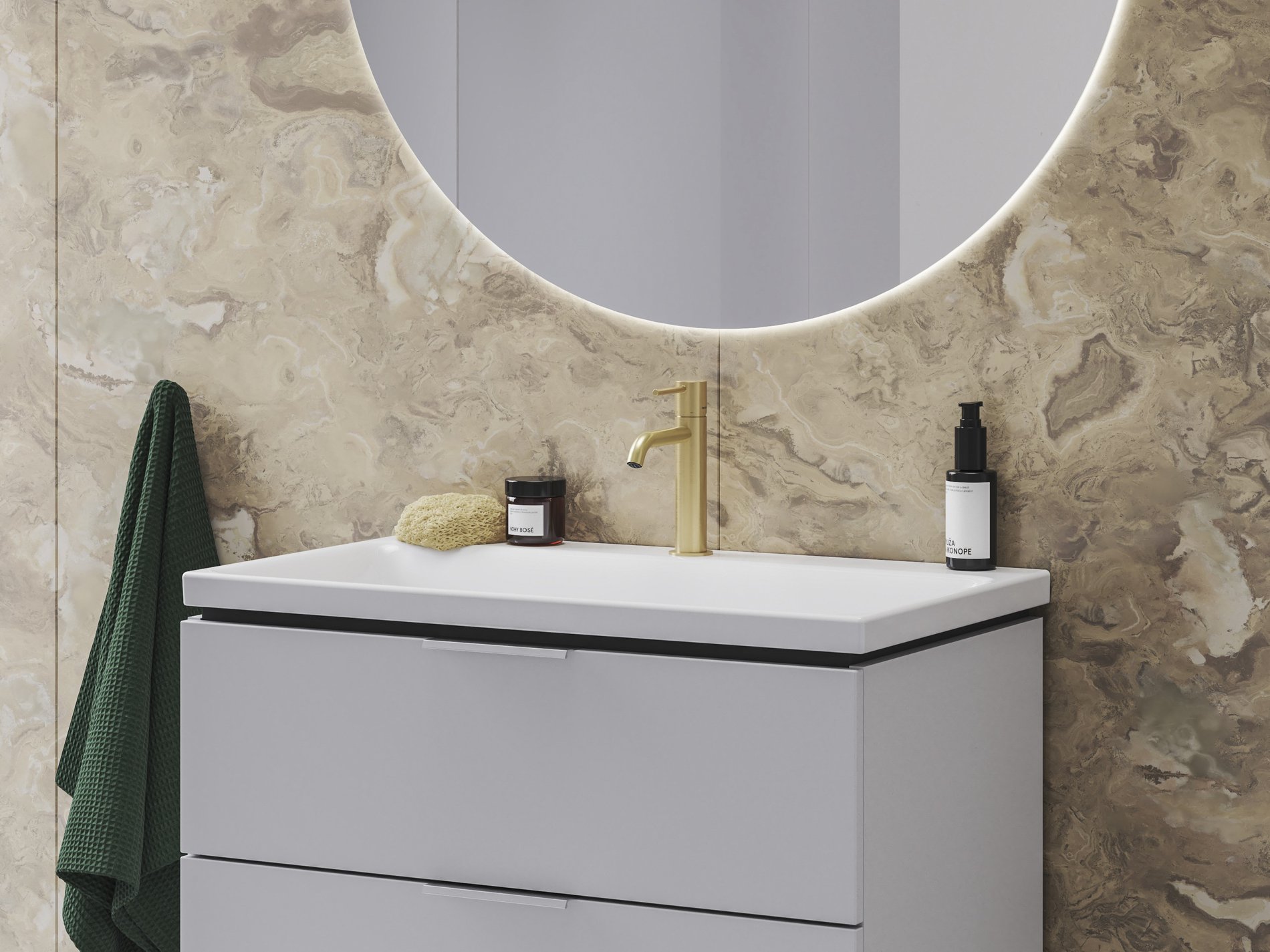 Ravak Espirit álló mosdócsaptelep 190 mm leeresztő nélkül ES 012.60GLB, gold – Mosdó csaptelepek