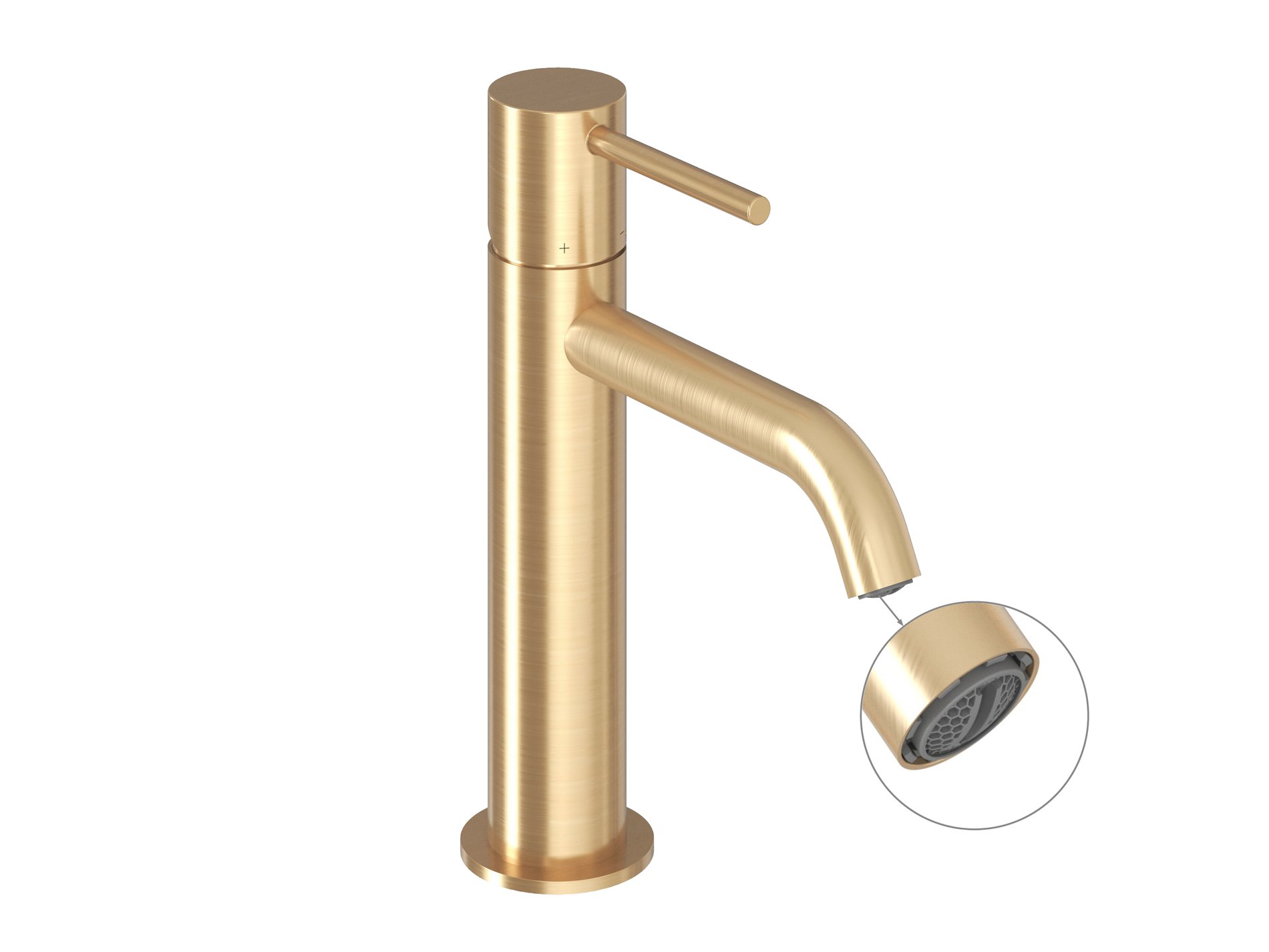 Ravak Espirit álló mosdócsaptelep 190 mm leeresztő nélkül ES 012.60GLB, gold – Arany, Mosdó csaptelepek