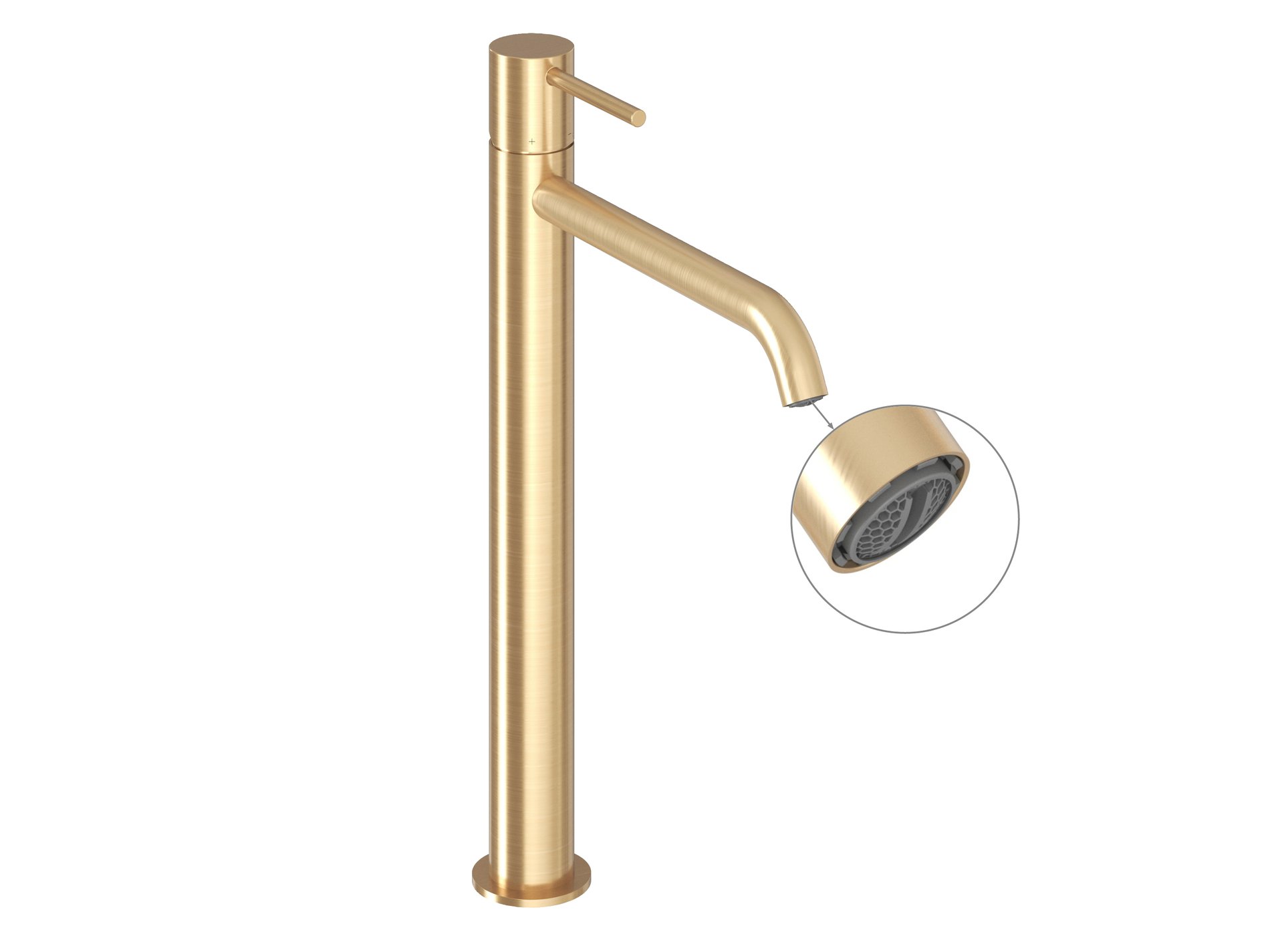 Ravak Espirit álló mosdócsaptelep 340 mm leeresztő nélkül ES 015.60GLB, gold – Arany, Mosdó csaptelepek
