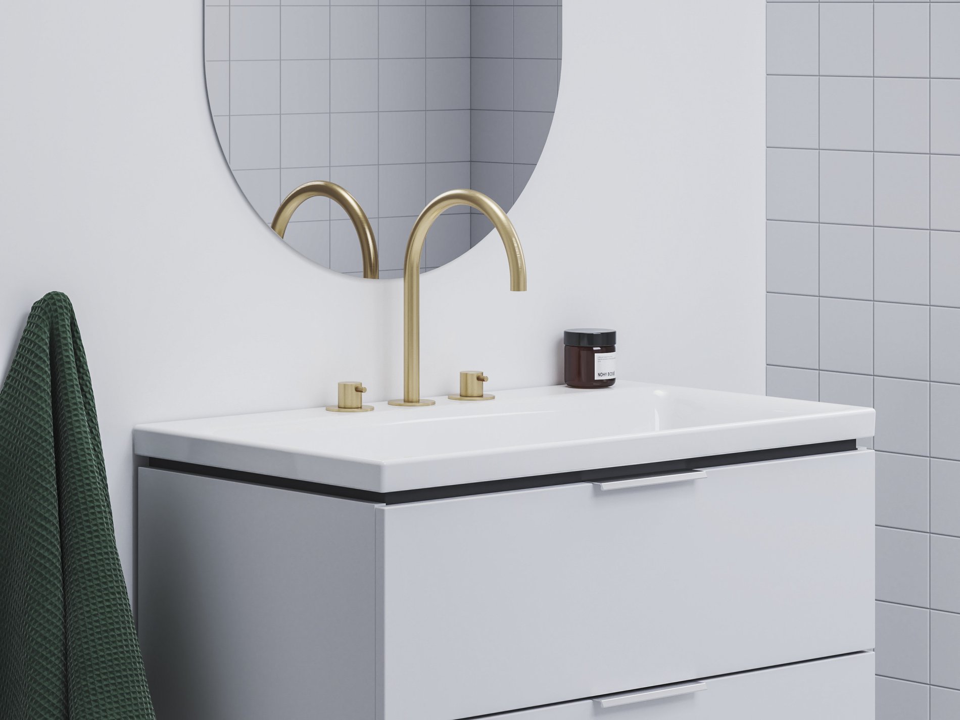 Ravak Espirit álló mosdócsaptelep, 3 furatos 270 mm leeresztő nélkül ES 018.60GLB, gold – Mosdó csaptelepek