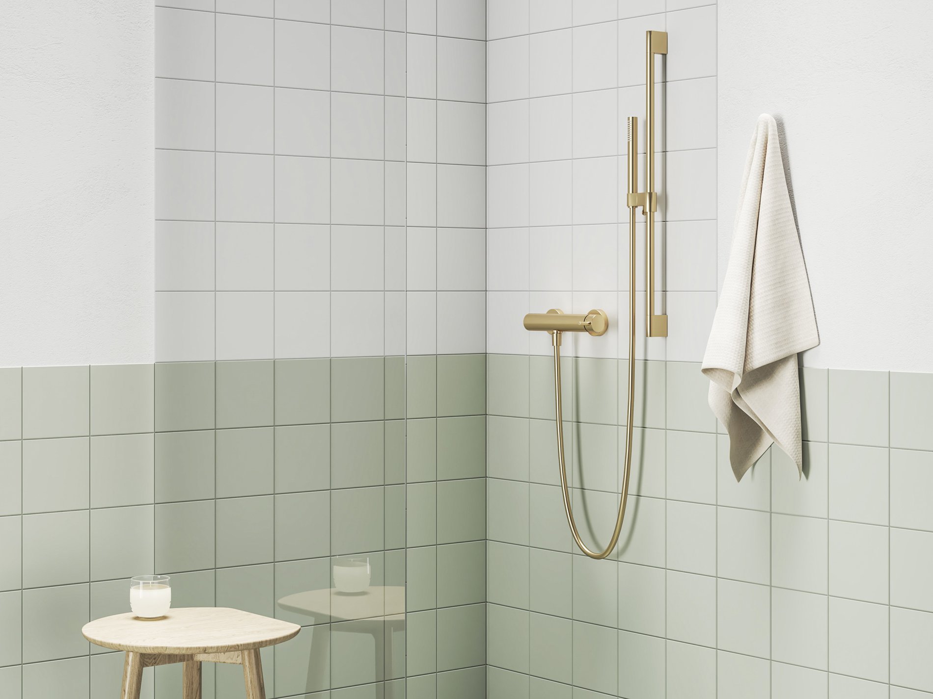 Ravak Espirit fali zuhanycsaptelep szett nélkül ES 032.60GLB, gold – Zuhanycsaptelepek