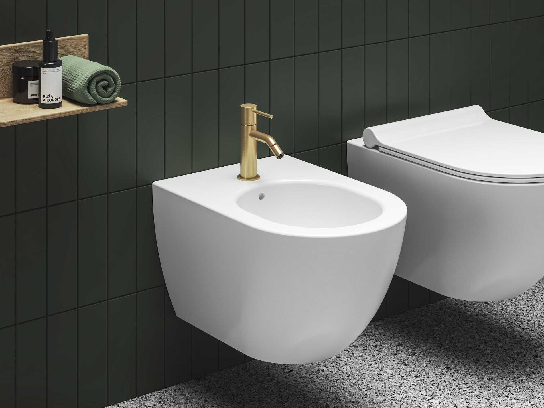 Ravak Espirit álló bidécsaptelep 150 mm leersztő nélkül ES 056.60GLB, gold – Arany, Bidé csaptelep