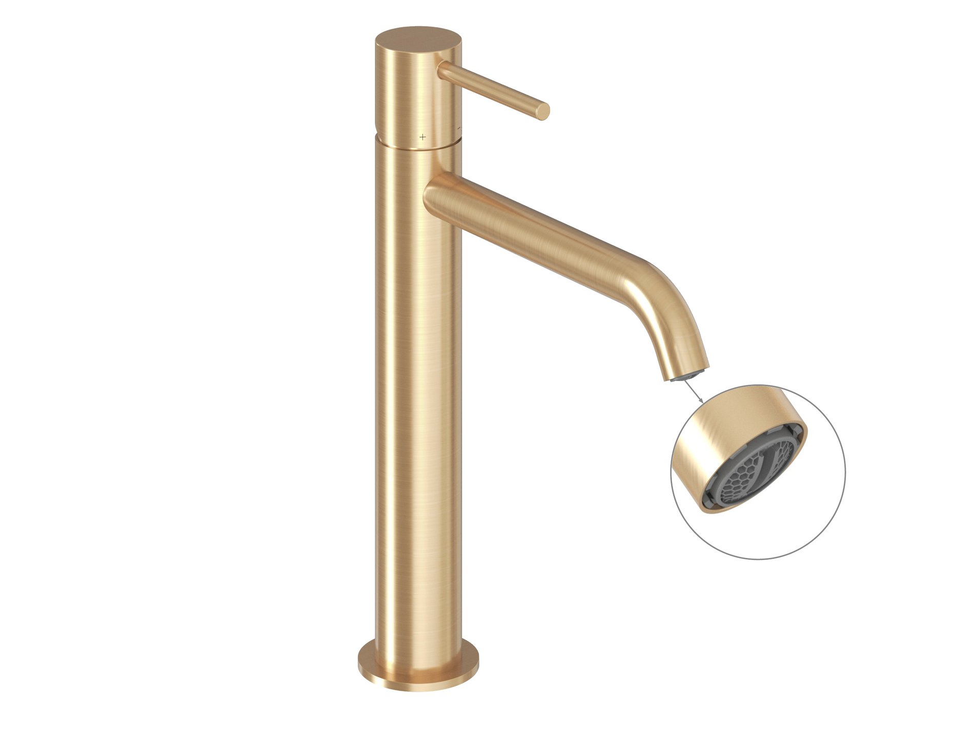 Ravak Espirit álló mosdócsaptelep 250 mm leeresztő nélkül ES 014.60GLB, gold – Arany, Mosdó csaptelepek