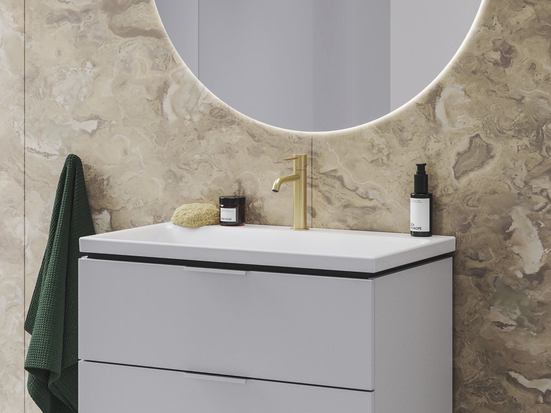Ravak Espirit álló mosdócsaptelep BeCool 190 mm leeresztő nélkül ES 012.61GLB, gold – Mosdó csaptelepek