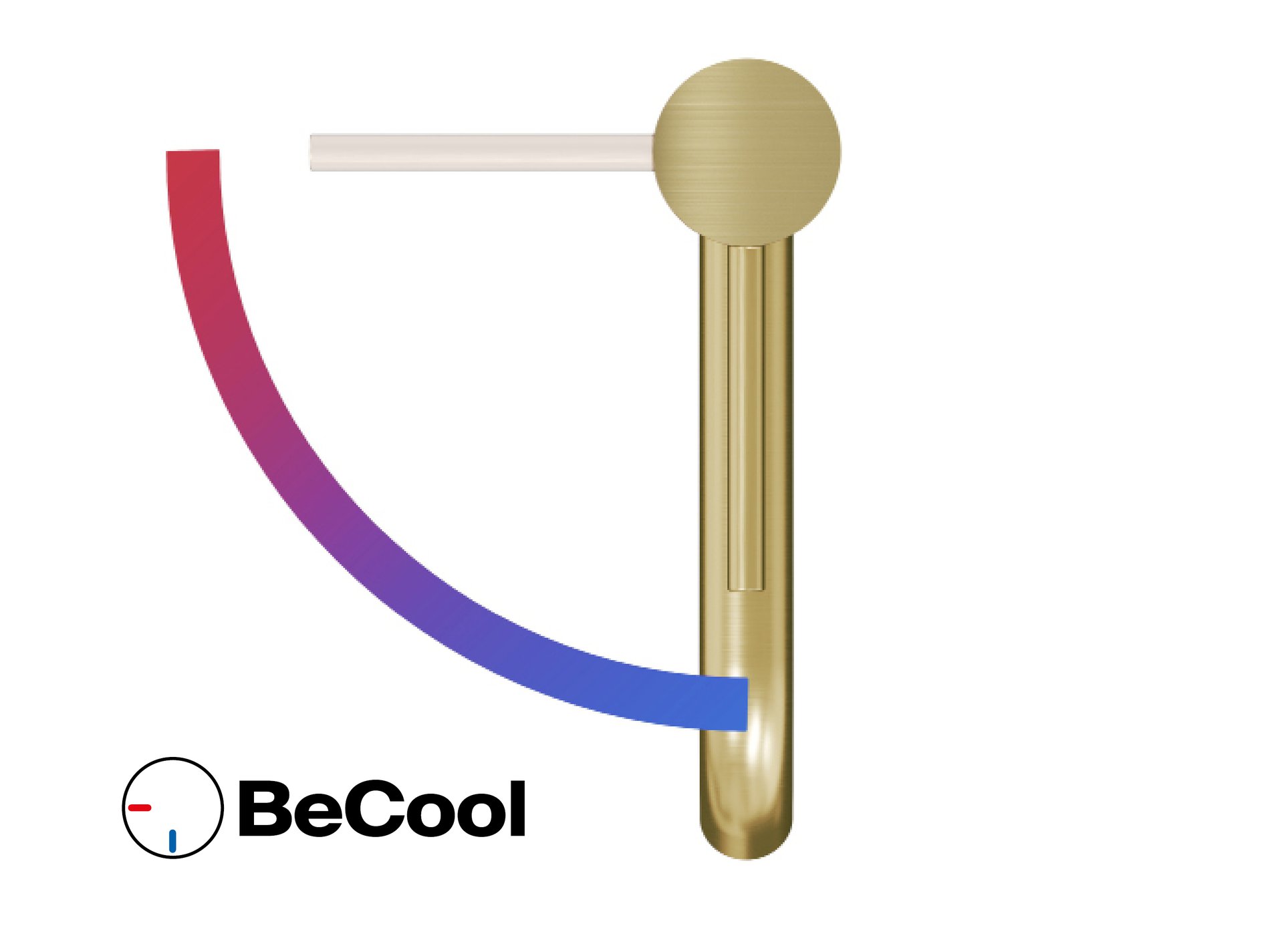 Ravak Espirit álló mosdócsaptelep BeCool 190 mm leeresztő nélkül ES 012.61GLB, gold – Arany, Mosdó csaptelepek