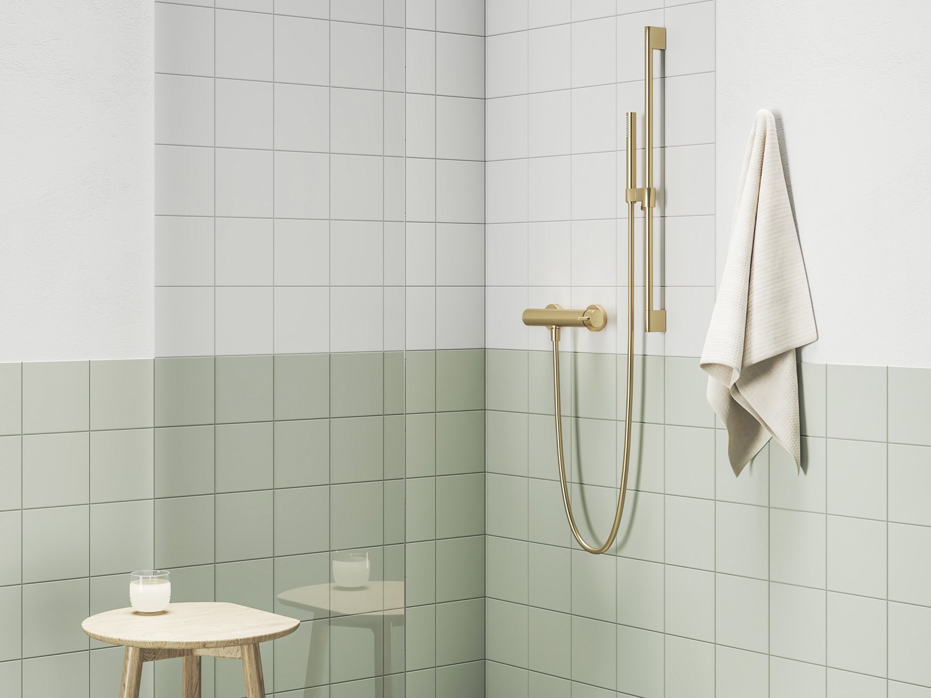 Ravak Állítható zuhanytartó rúd 70 cm 974.60GLB, gold – Arany, Zuhanyrud