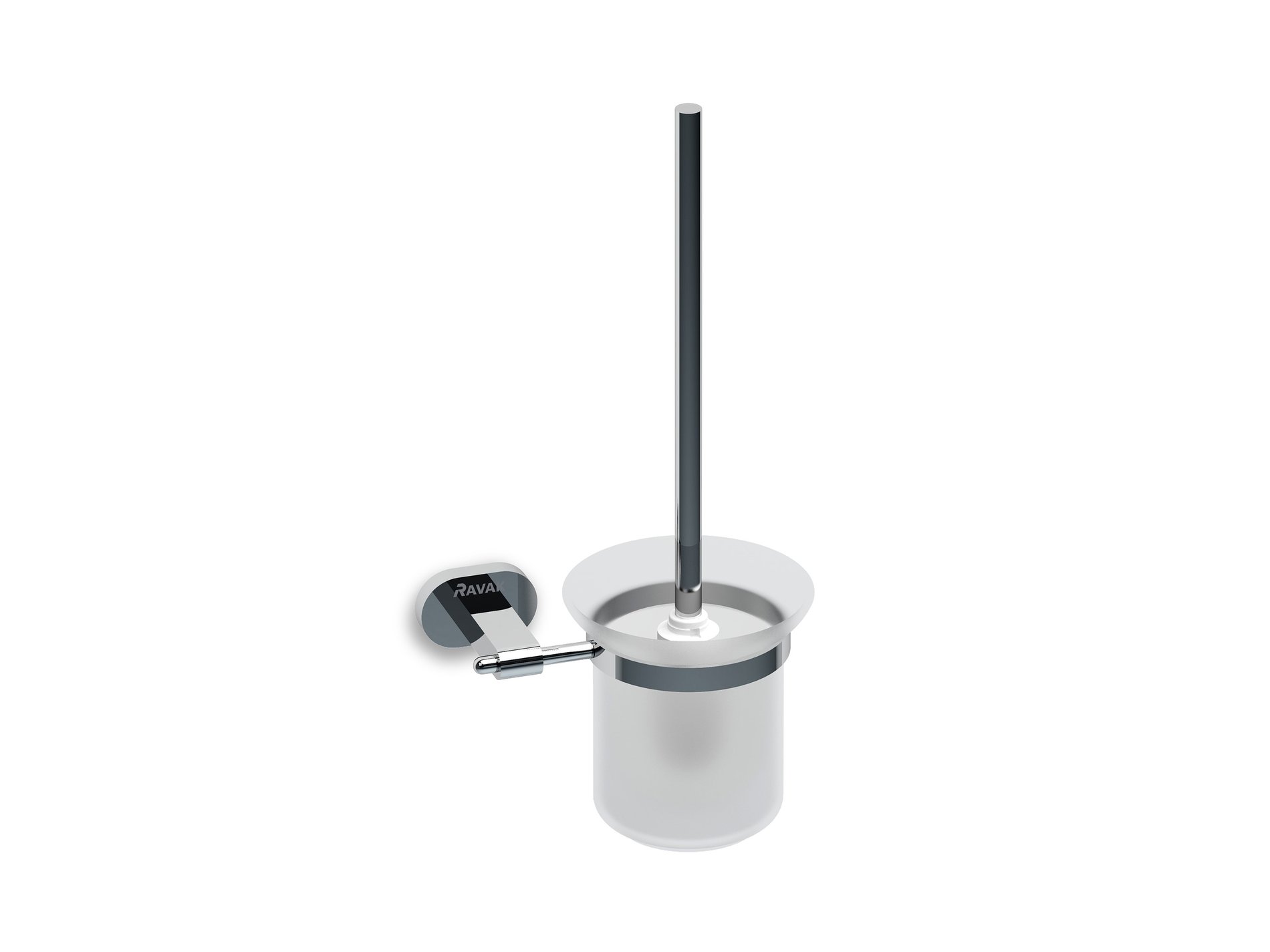 Ravak Chrome fali WC kefe tartó (üveg) CR 410.00CR, króm – Fürdőszobai kiegészítő
