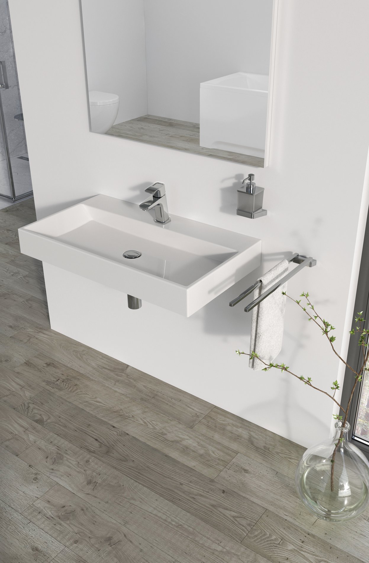 Ravak 10° elfordítható törölközőtartó 42 cm TD 340.00CR, króm – Fürdőszobai kiegészítő
