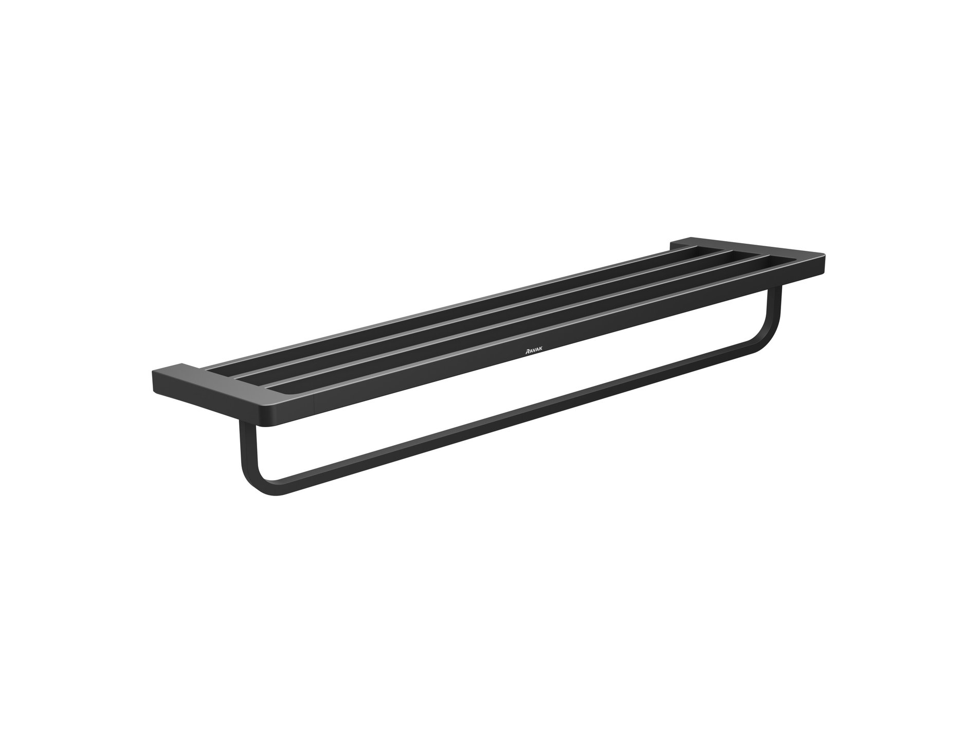 Ravak 10° polcos törölközőtartó 63 cm TD 330.20BL, fekete – Fürdőszobai kiegészítő
