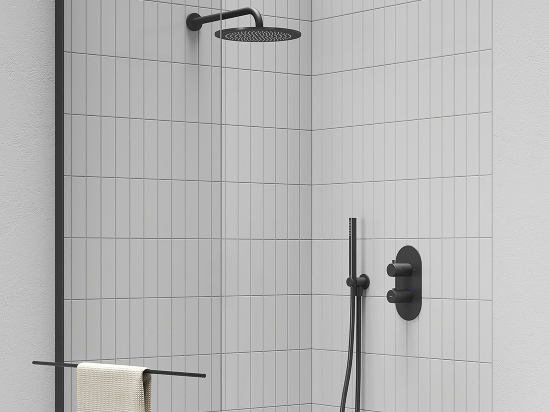 Ravak Fali csatlakozó fejzuhanyhoz 702.20BL, fekete – Zuhanyfejek