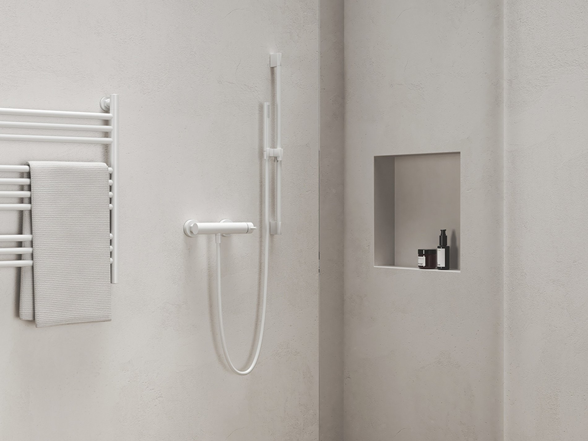 Ravak Állítható zuhanytartó rúd 70 cm 974.10WV, White Velvet – Fehér, Zuhanyrud
