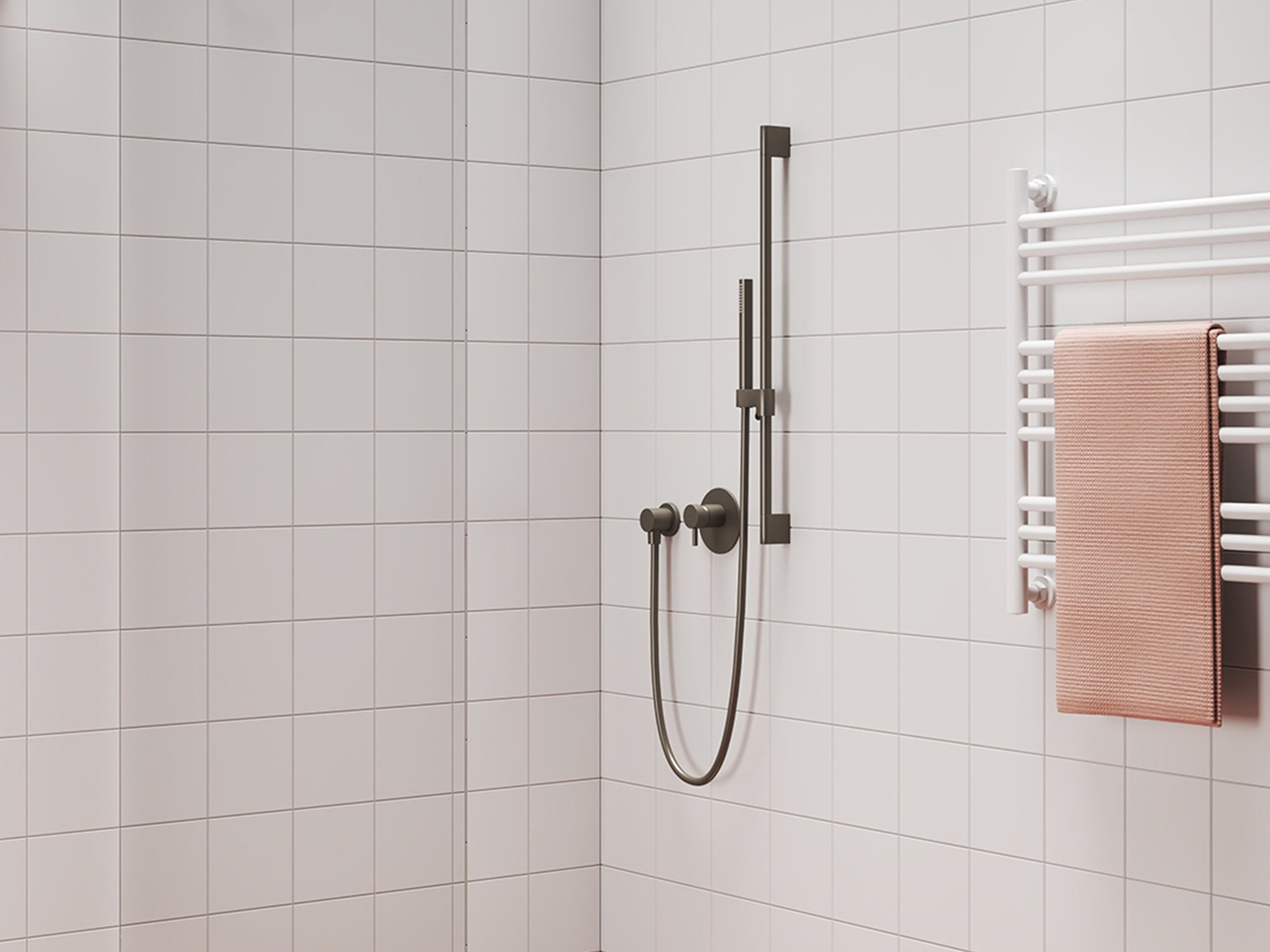 Ravak Állítható zuhanytartó rúd 70 cm 974.20GB, grafit – Szürke, Zuhanyrud