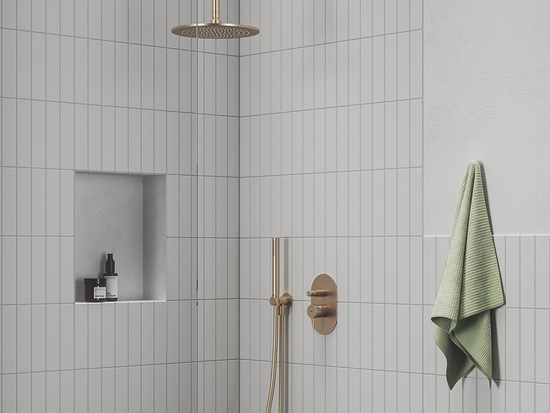 Ravak Esőztető zuhanyfej köralakú 951.60RGB, rose gold – Rózsa arany, Kézizuhanyok