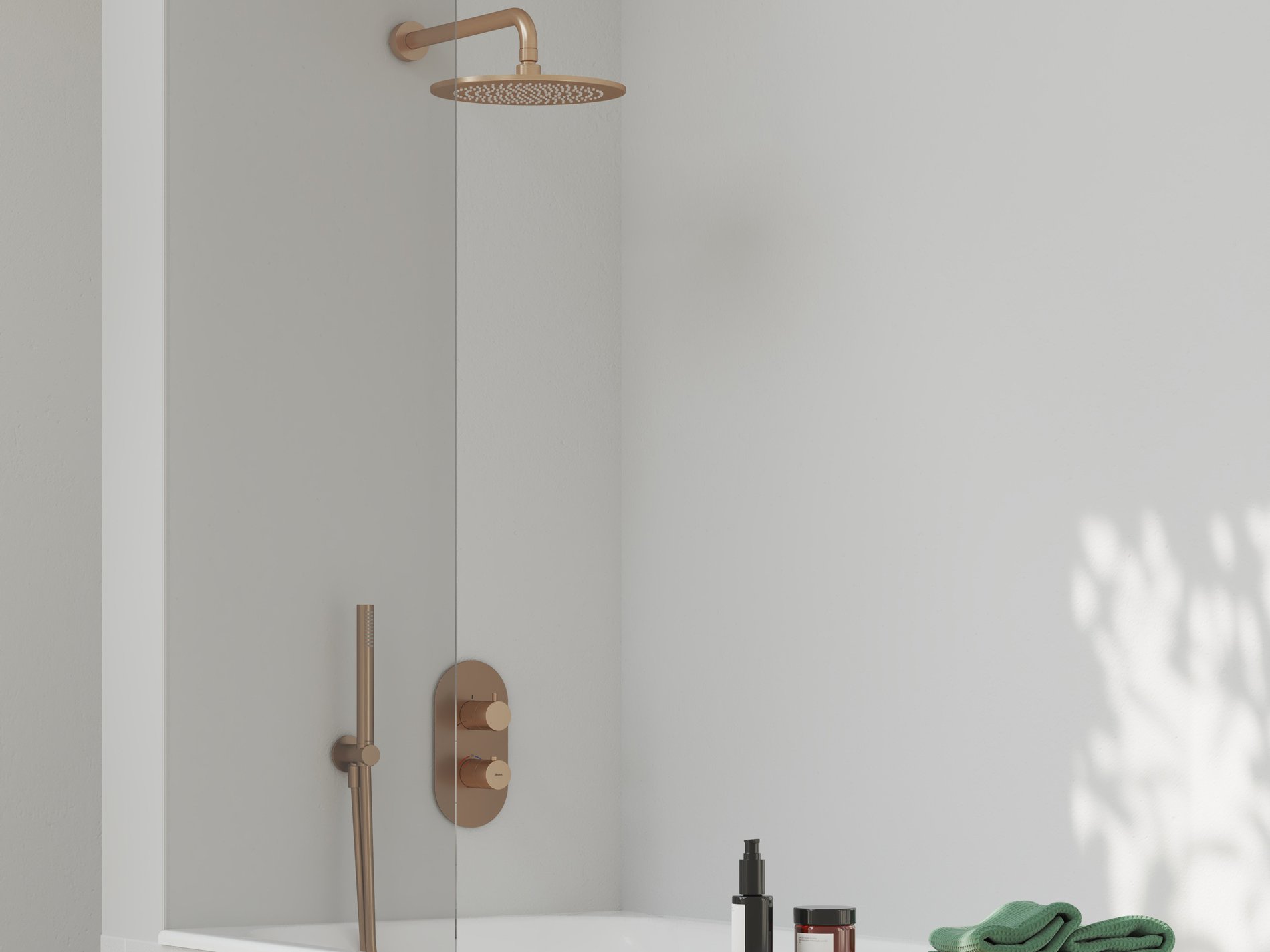 Ravak Esőztető zuhanyfej köralakú, 250 mm 980.60RGB, rose gold – Rózsa arany, Zuhanyfejek