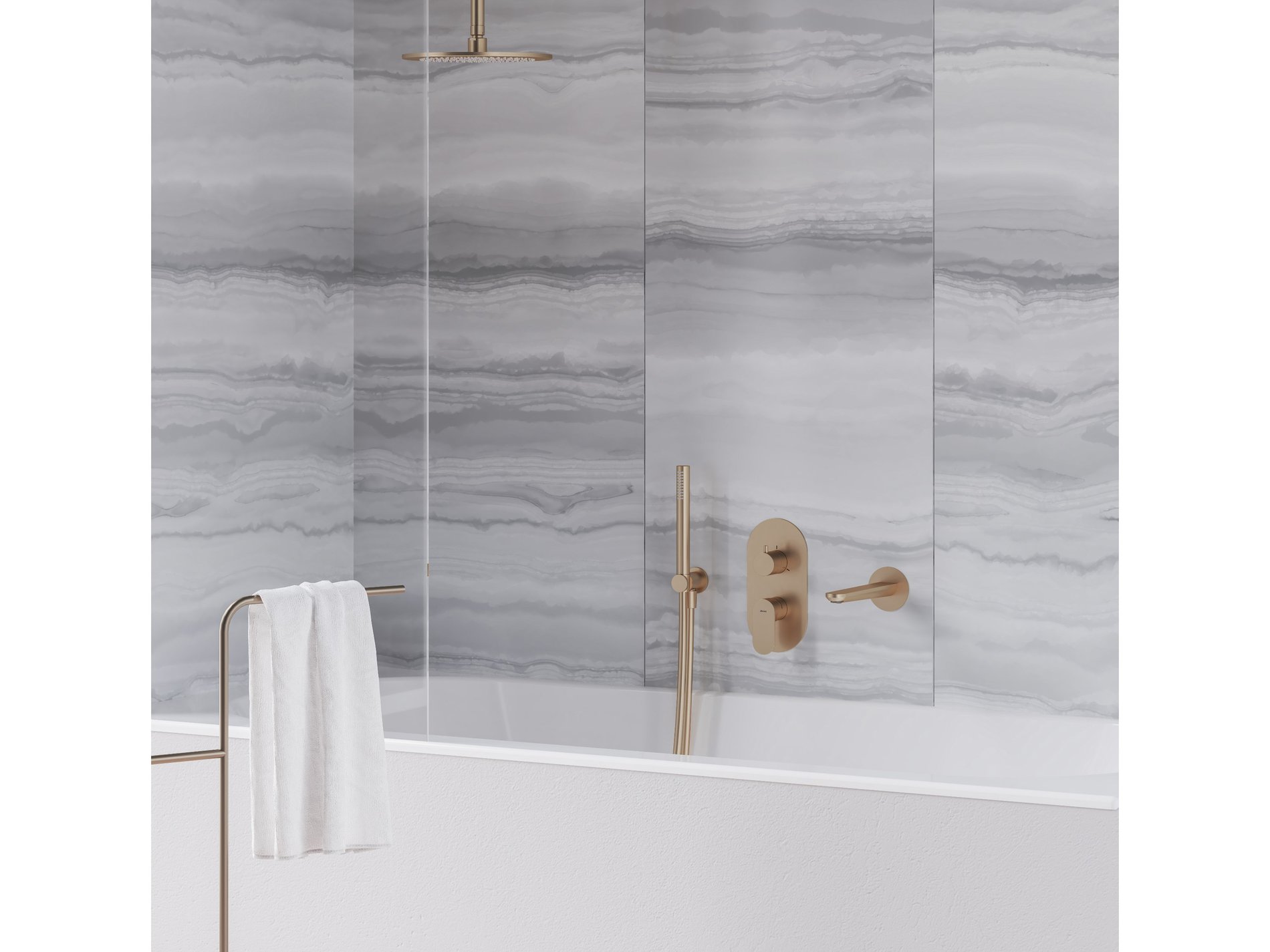 Ravak Eleganta vízfeltöltő falikar kádhoz EL 027.60RGB, rose gold – Rózsa arany, Kifolyócsövek