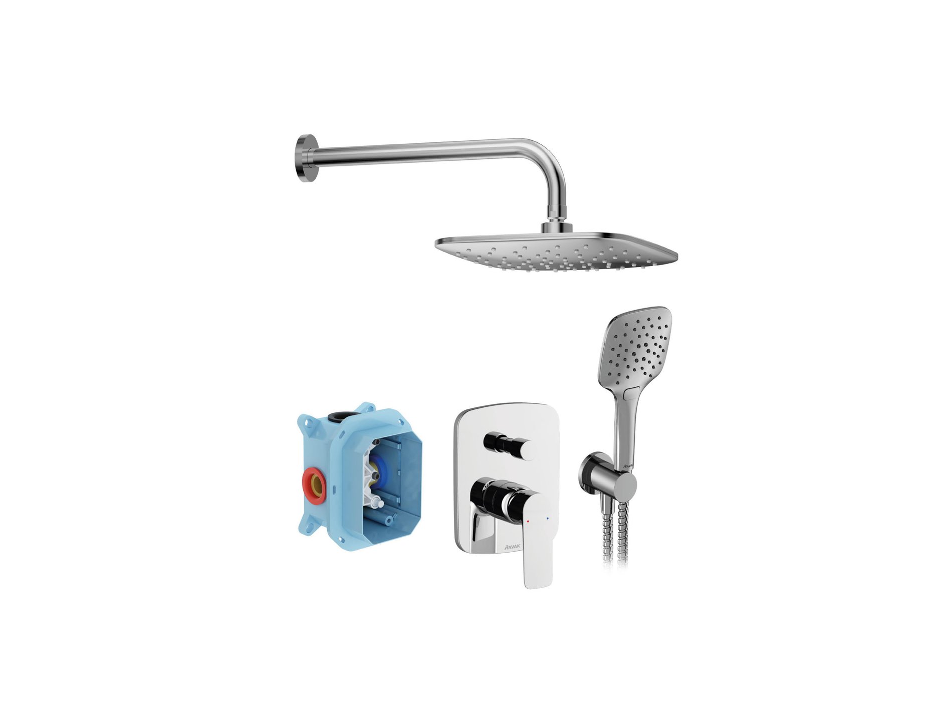 Ravak Classic falsík alatti zuhanyszett CL 091.00CR.O2.RB070, króm – Zuhany- és kádszettek