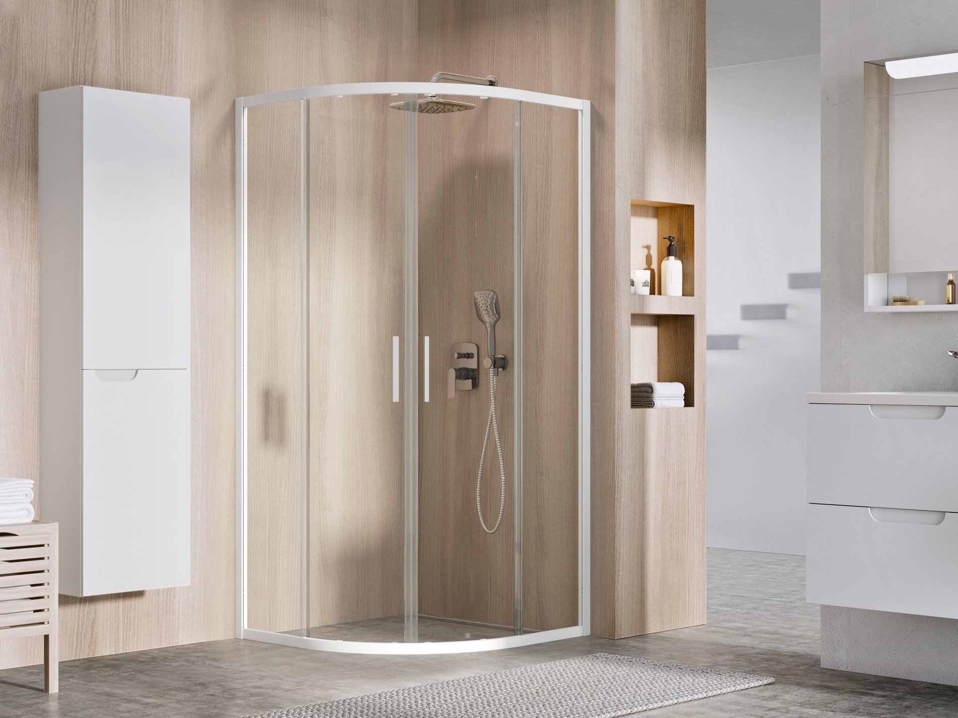 Ravak Classic falsík alatti zuhanyszett CL 090.00CR.O2, króm – Zuhany- és kádszettek