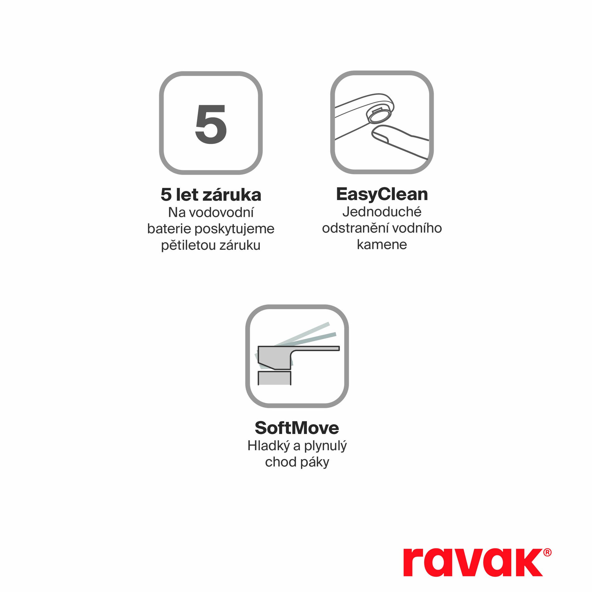Ravak Eleganta fali kádcsaptelep szettel, grafit EL 022.20GB S – Szürke, Zuhany- és kádszettek