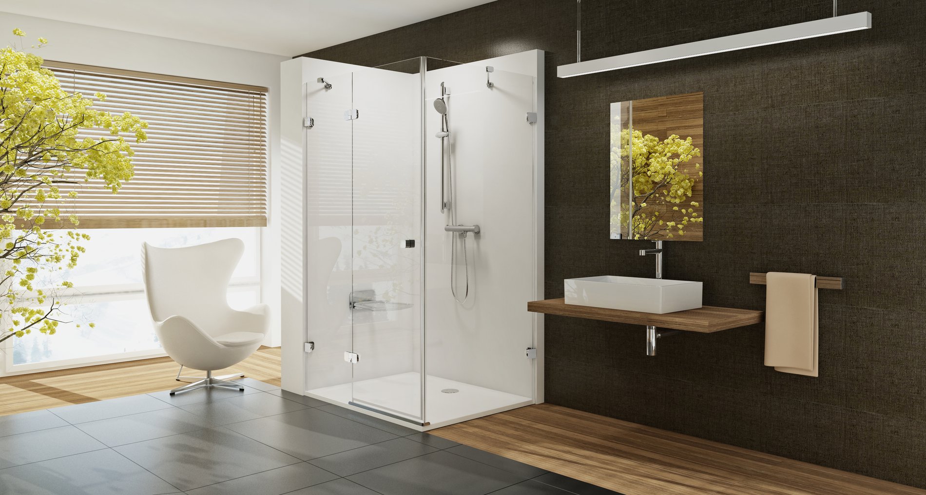 Ravak Chrome Gigant Pro 110x80 zuhanytálca, fehér – Sarok zuhanytálcák