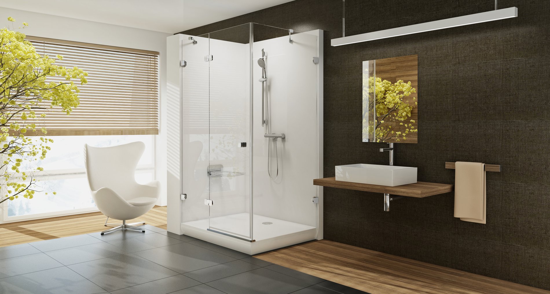 Ravak Chrome Gigant Pro 120x80 zuhanytálca, fehér – Sarok zuhanytálcák