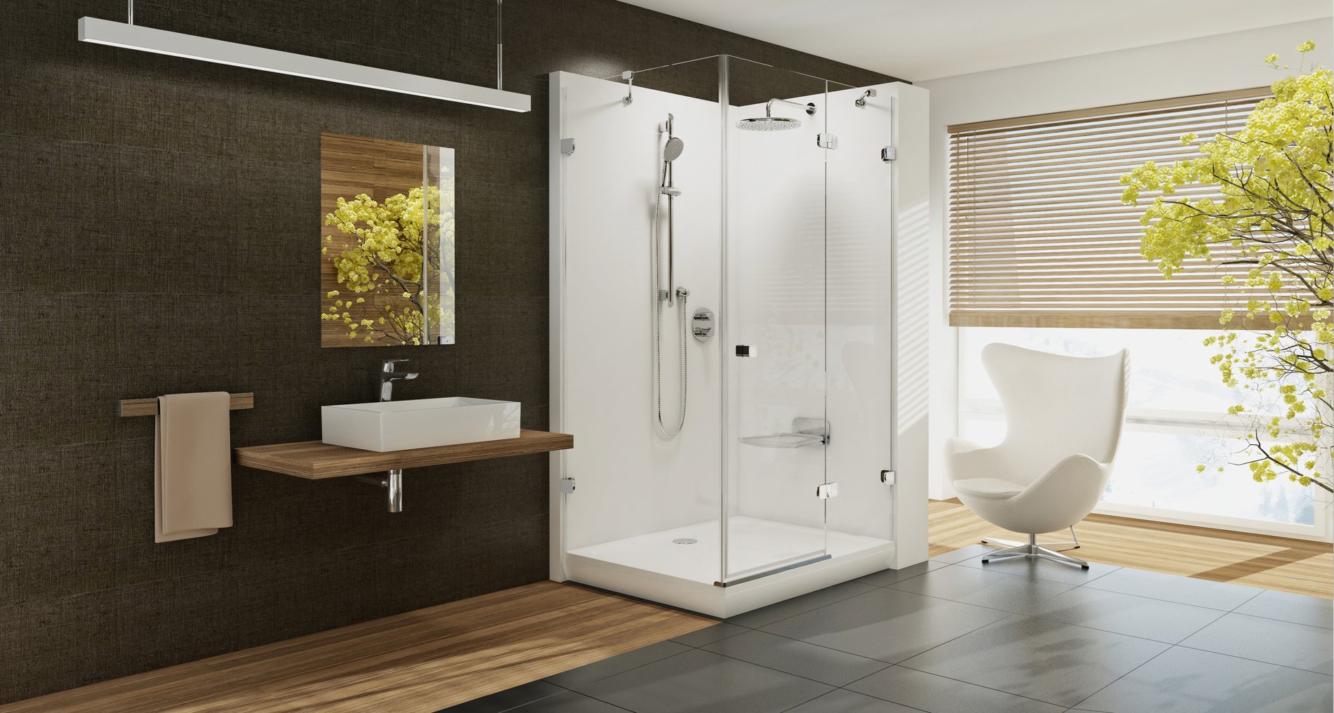 Ravak Gigant Pro 110x80 SET jobb előlap (fehér) – Zuhanytálca kiegészítők