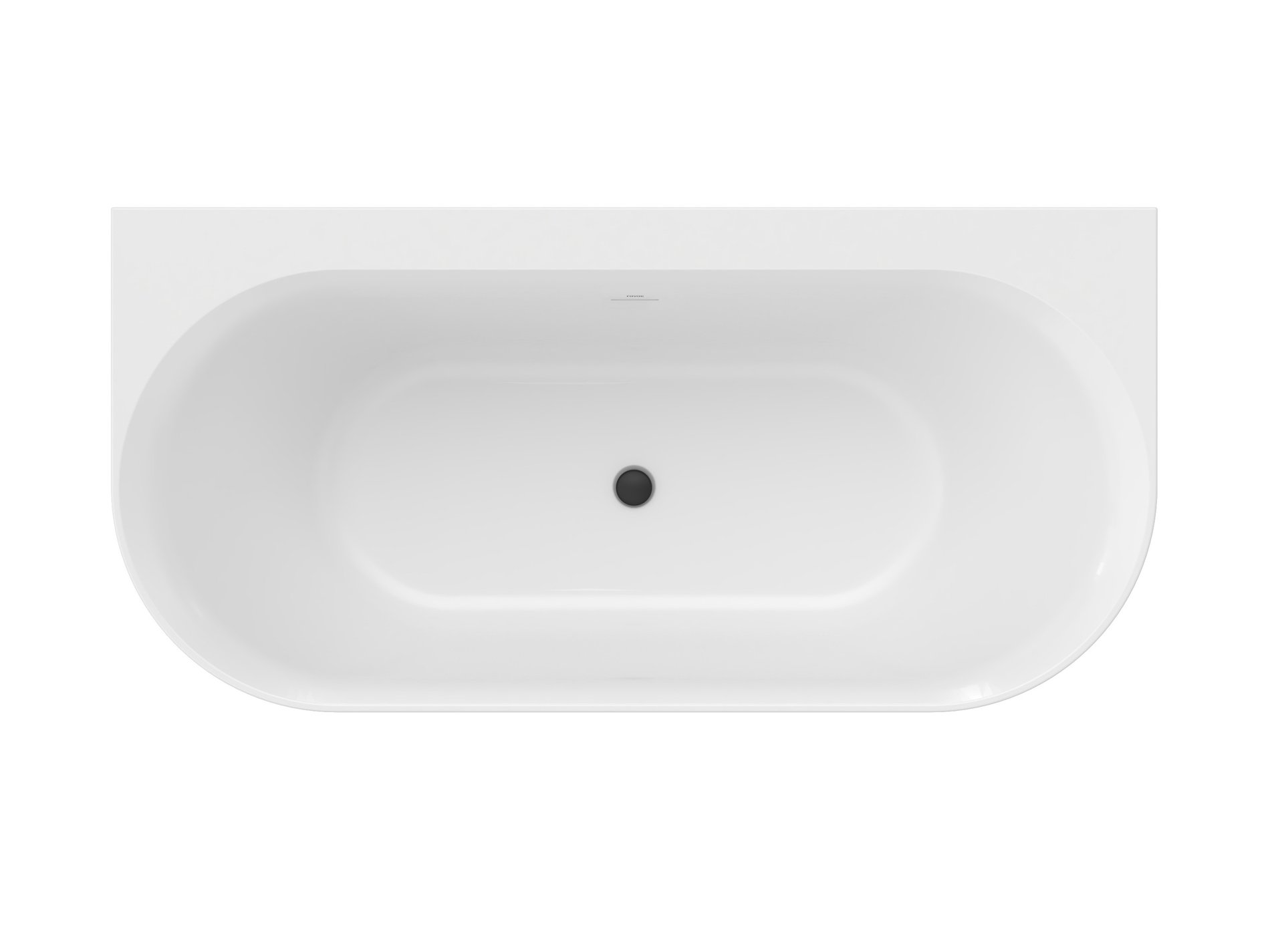 Ravak Ypsilon Wall 178x86, akrilkád, Smoke Grey/fehér, szabadonálló, fehér/fekete/króm lefolyó – Szürke, Szabadon álló kádak