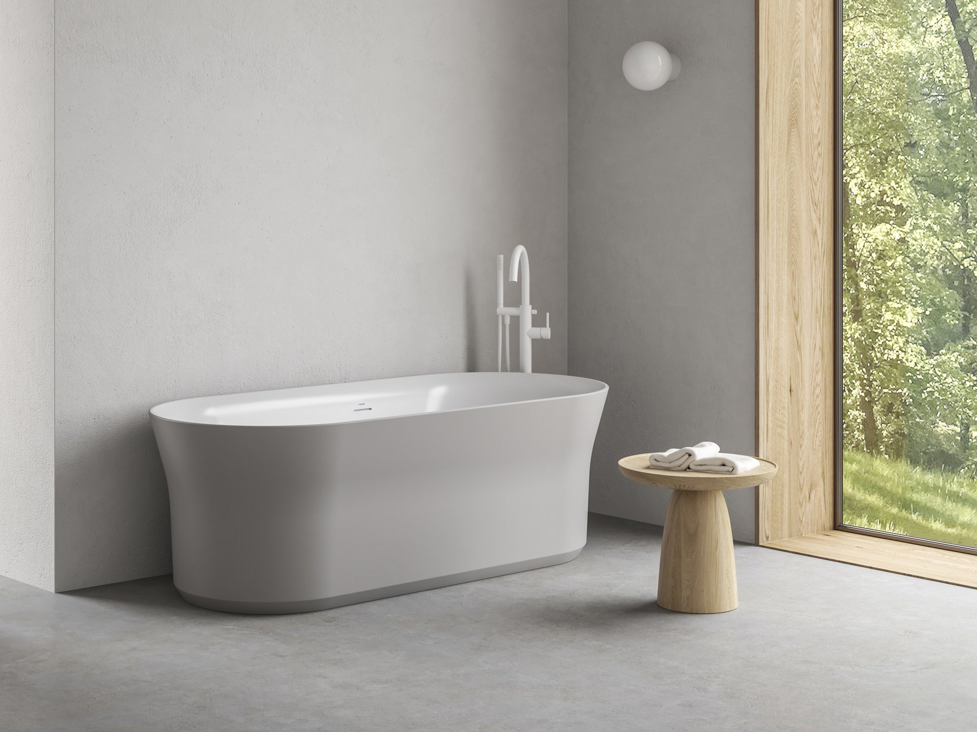 Ravak Ypsilon 180x80, akrilkád, Smoke Grey/fehér, szabadonálló, fehér/fekete/króm lefolyó – Szabadon álló kádak
