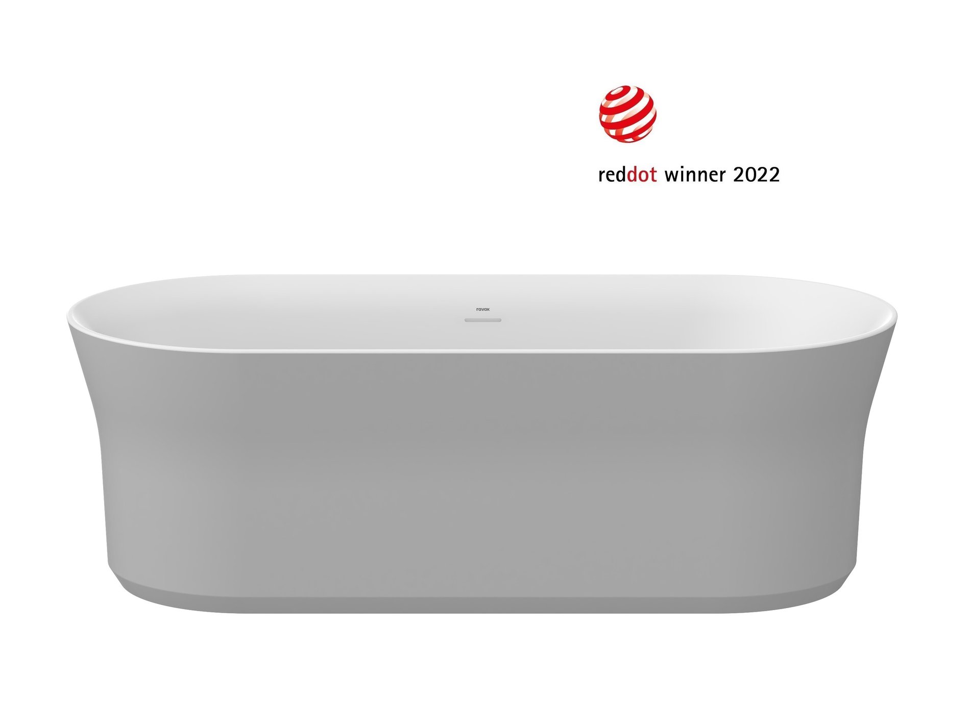 Ravak Ypsilon 180x80, akrilkád, Smoke Grey/fehér, szabadonálló, fehér/fekete/króm lefolyó – Szürke, Szabadon álló kádak
