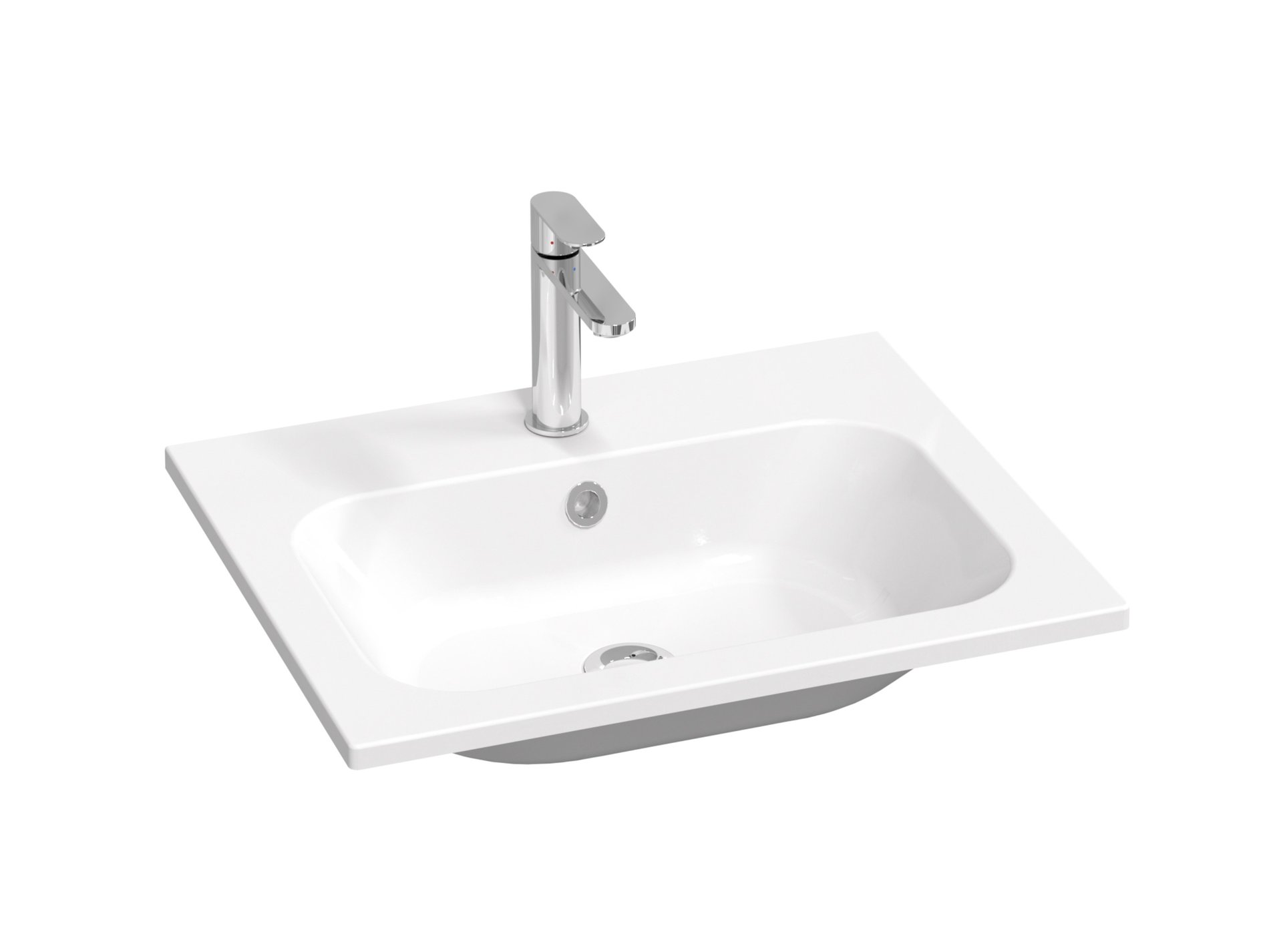 Ravak Chrome Slim 60 mosdó fehér, furattal – Fali mosdók