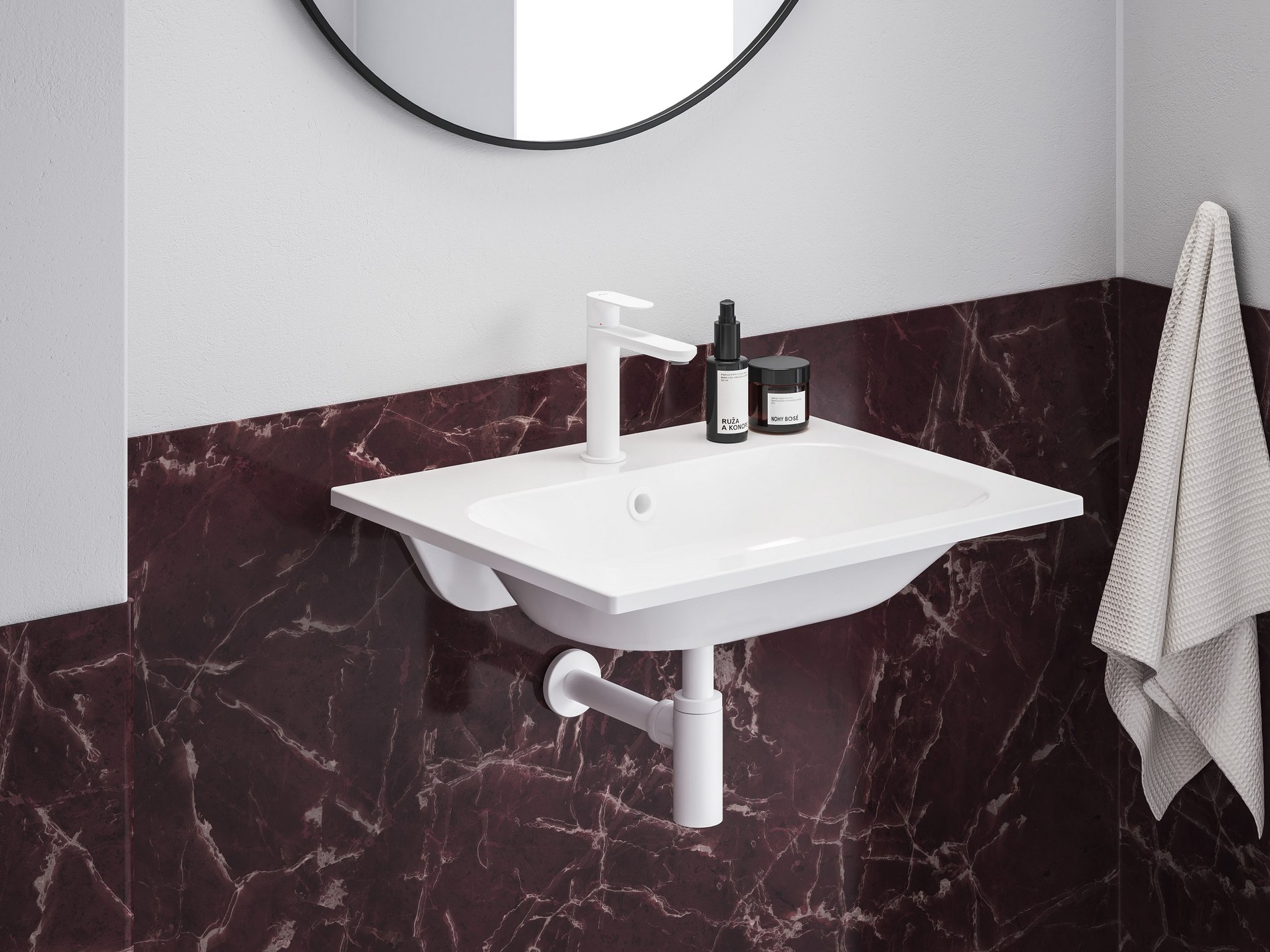 Ravak Chrome Slim 70 mosdó fehér, furattal – Fali mosdók