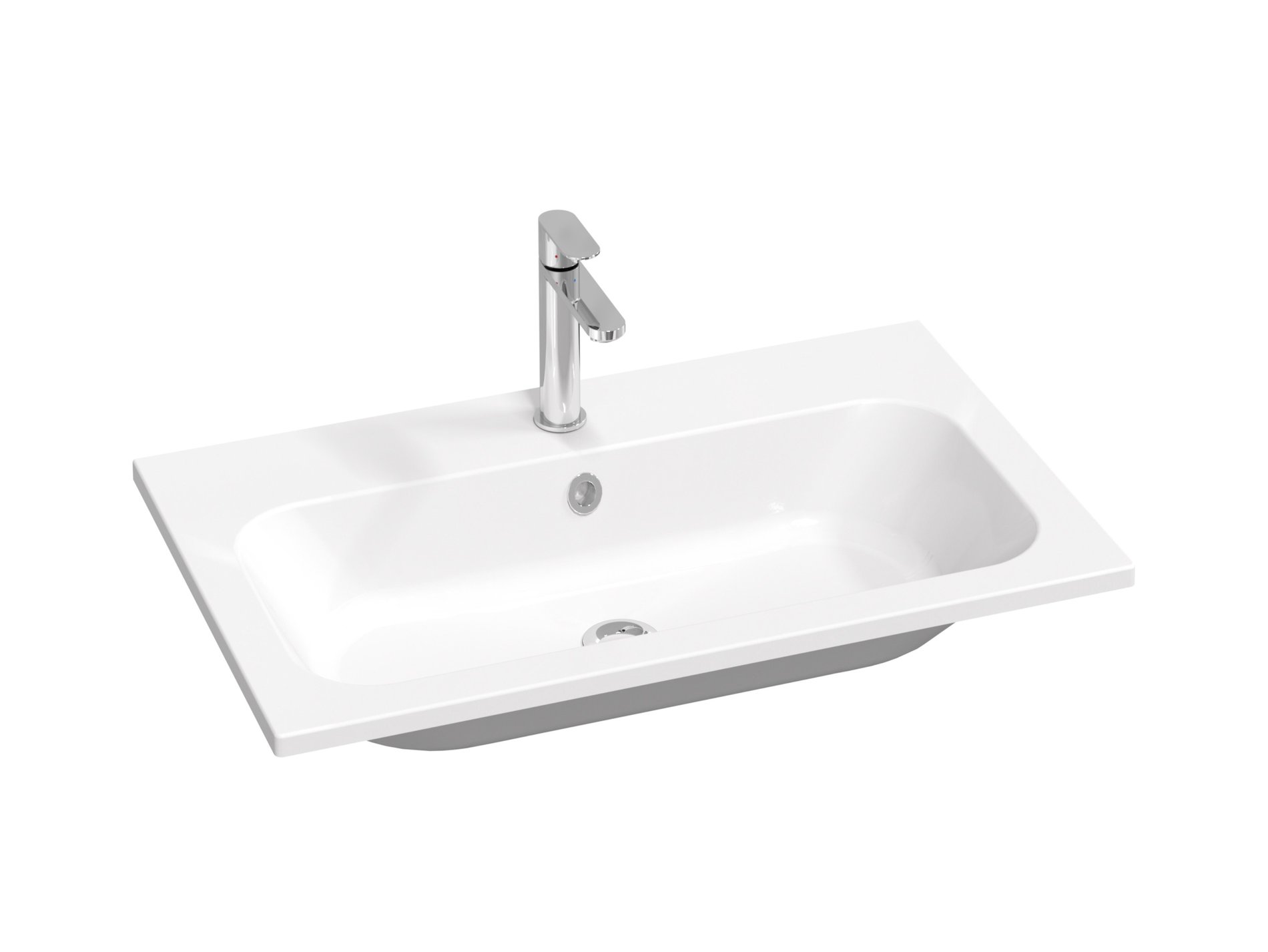 Ravak Chrome Slim 80 mosdó fehér, furattal – Fali mosdók